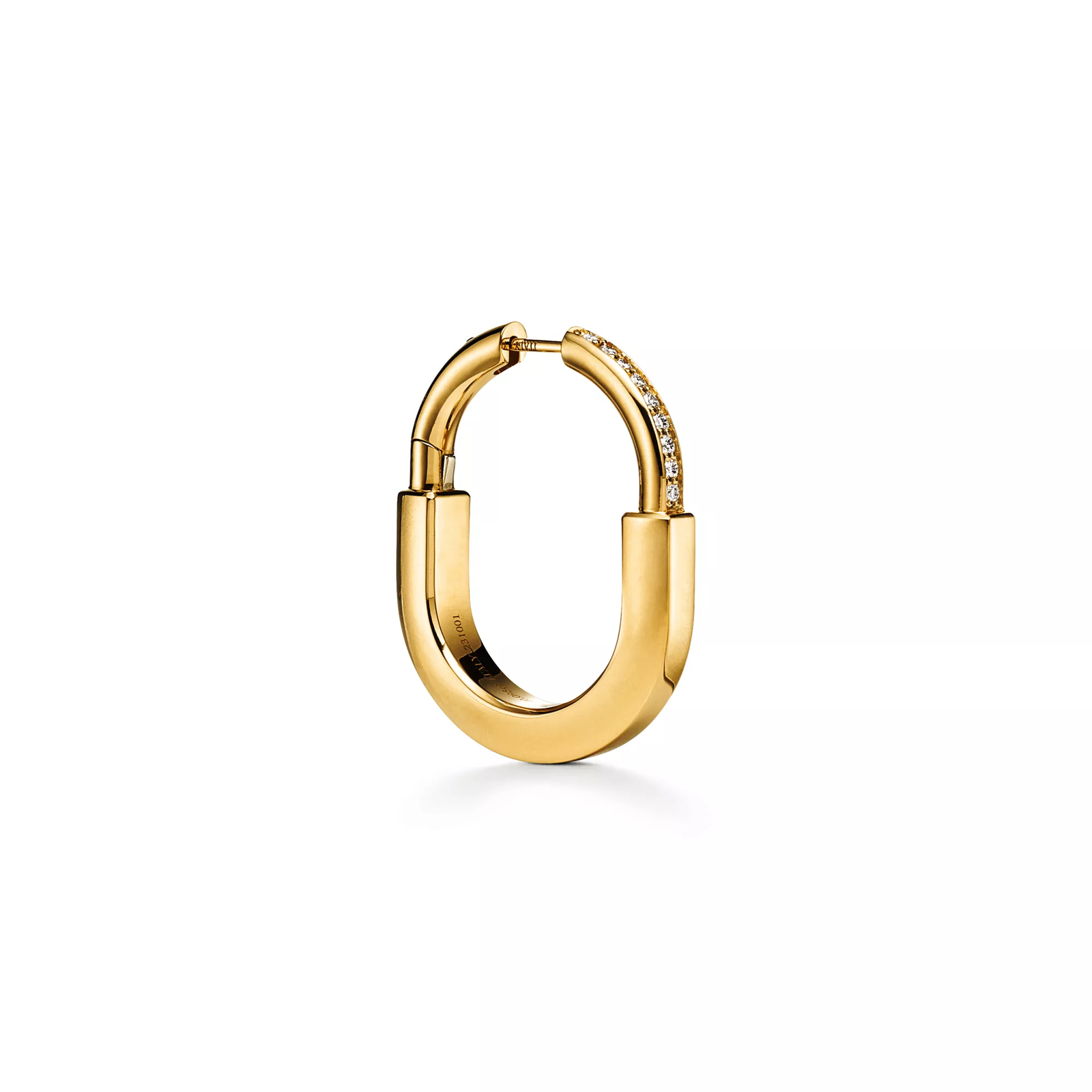 Earrings in Yellow Gold with Diamonds, Medium