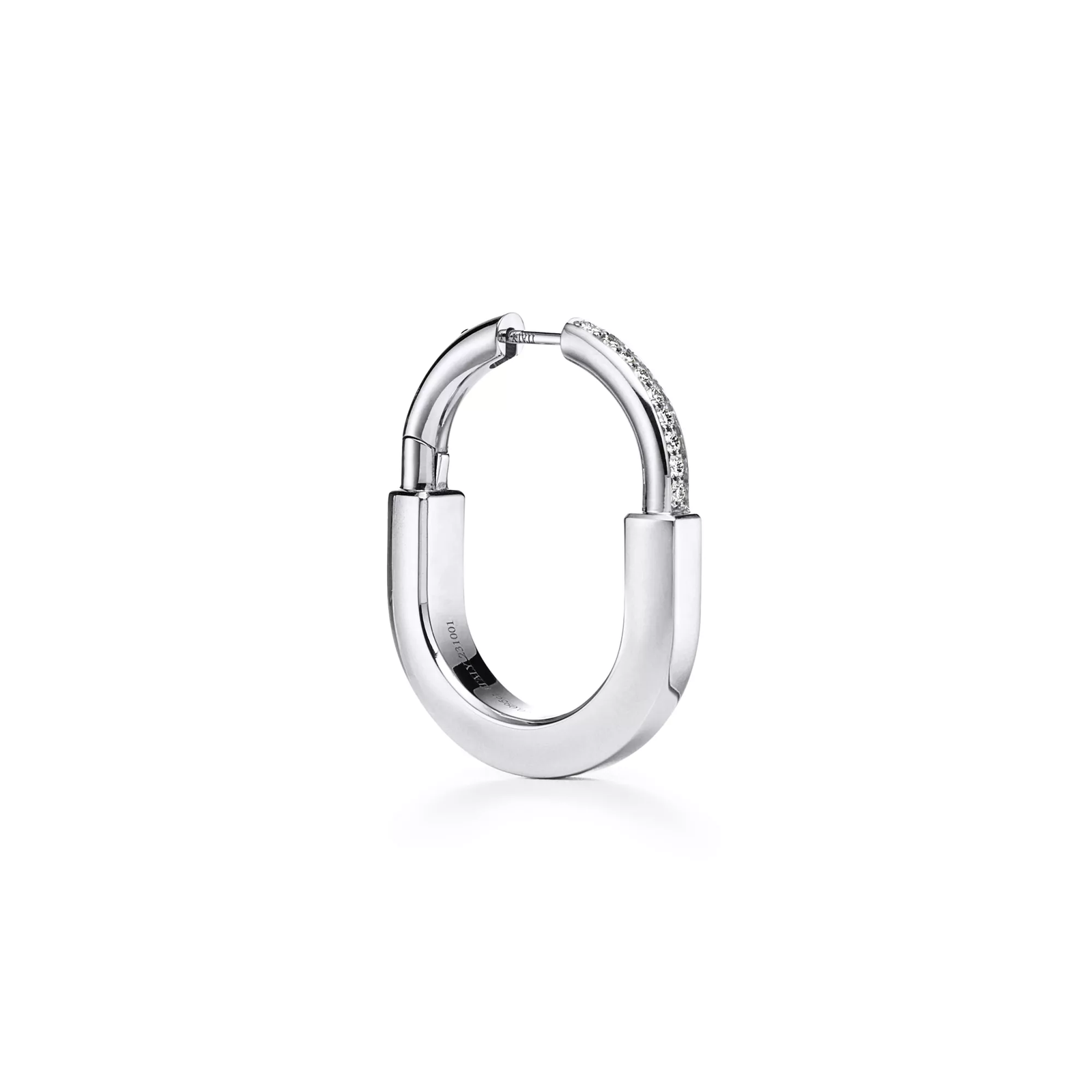 Earrings in White Gold with Diamonds, Medium