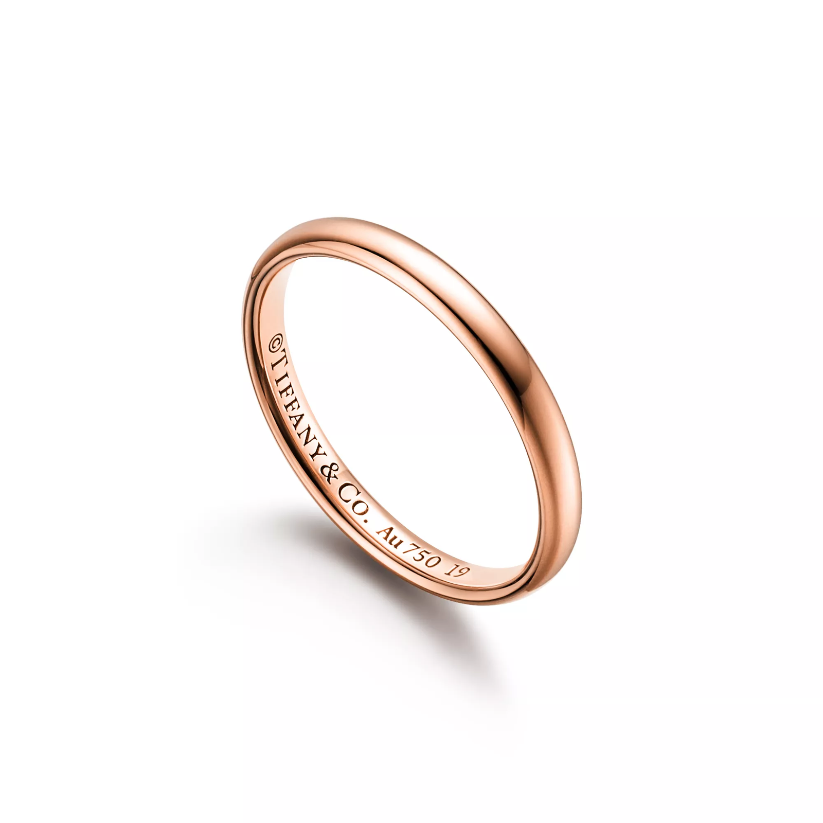 Wedding Band Ring in Rose Gold, 2.5 mm Wide
