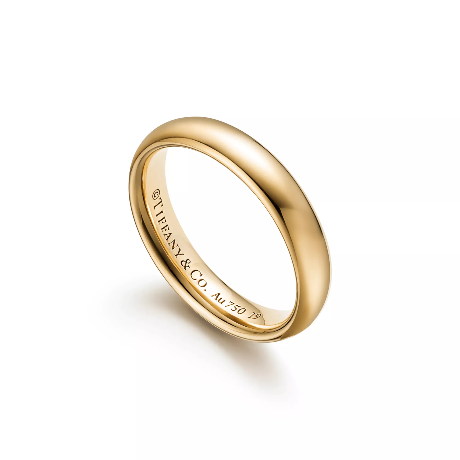 Wedding Band Ring in Yellow Gold, 4 mm Wide