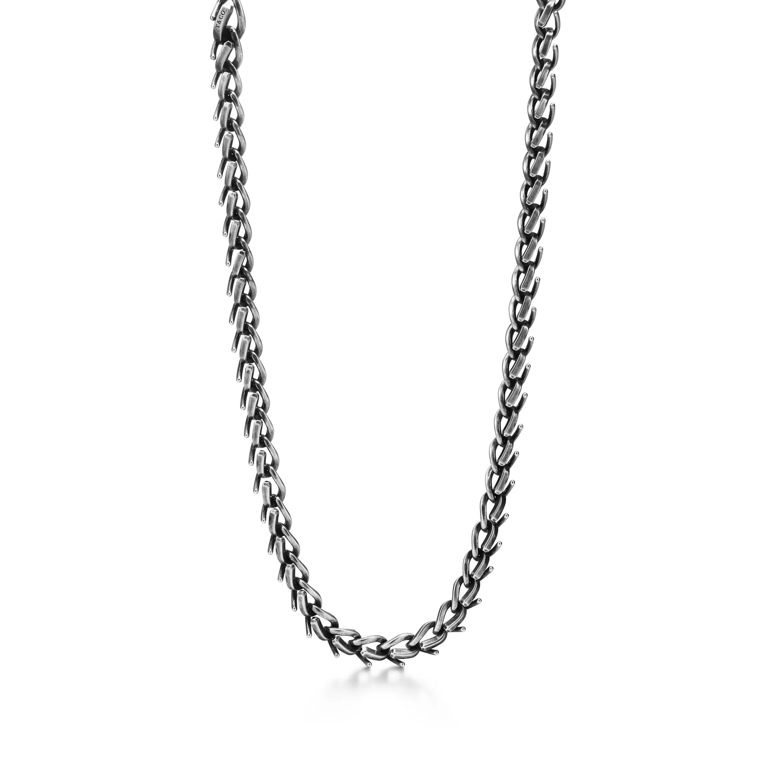 Medium Link Necklace in Blackened Sterling Silver