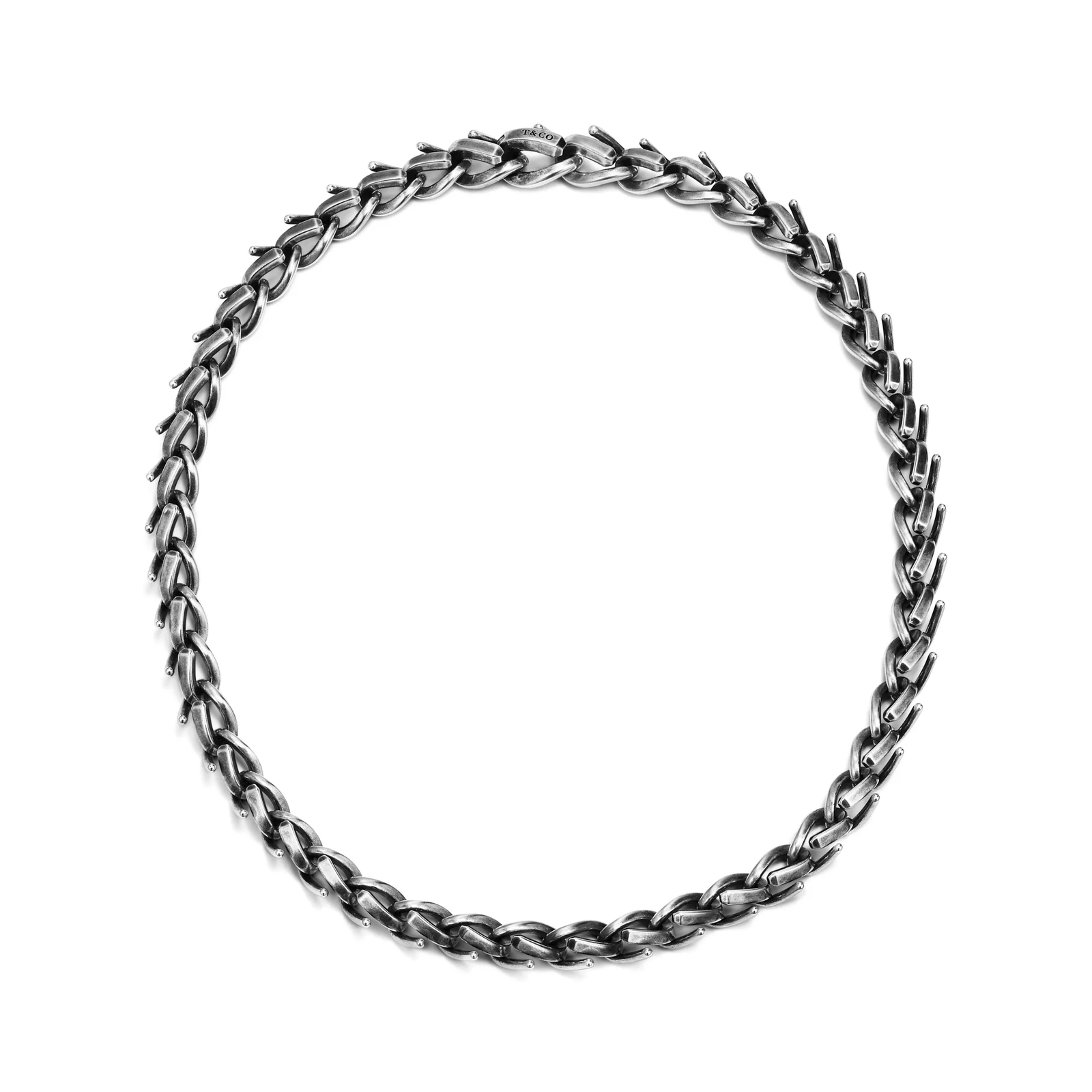 Medium Link Necklace in Blackened Sterling Silver