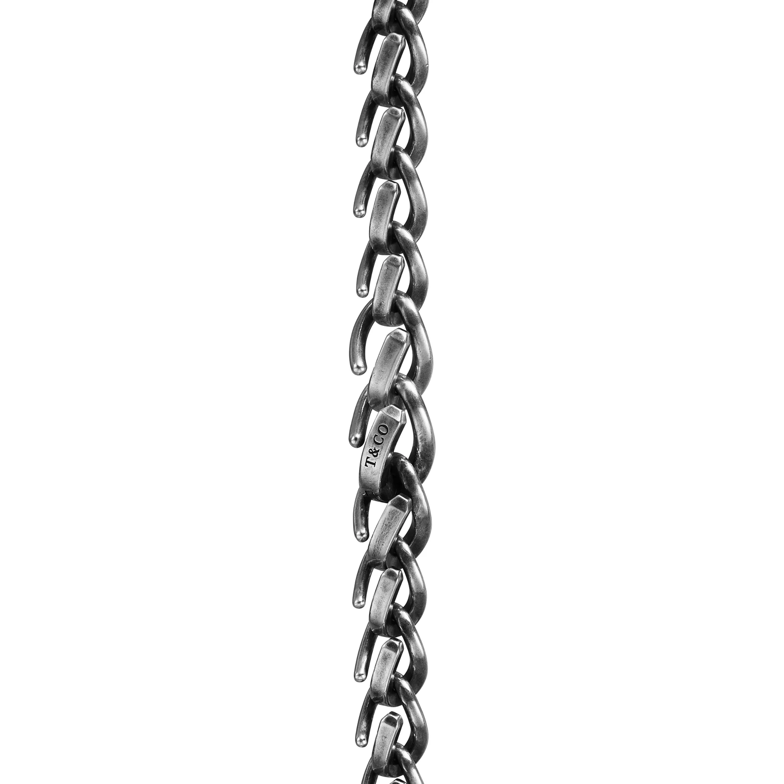 Medium Link Necklace in Blackened Sterling Silver
