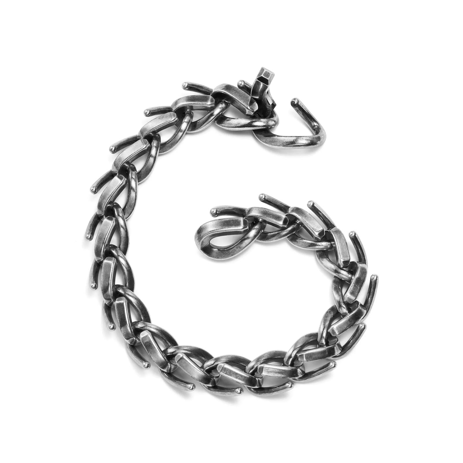 Medium Link Bracelet in Blackened Sterling Silver