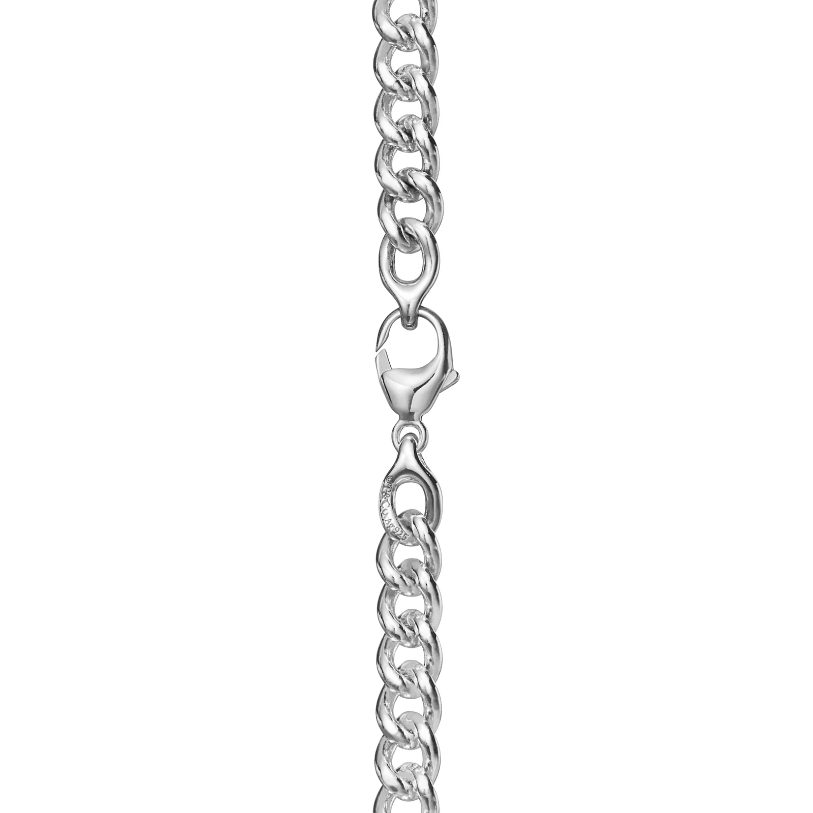 Graduated Link Necklace in High-polished Sterling Silver