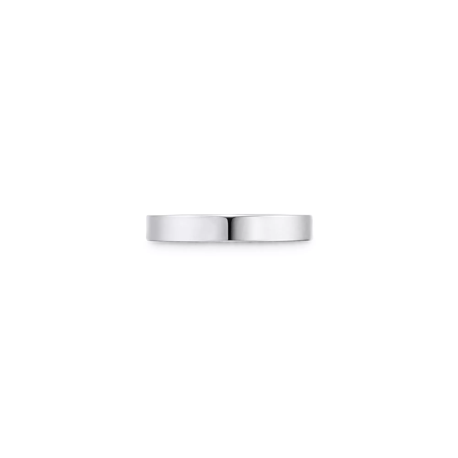 Band Ring in Platinum with a Diamond