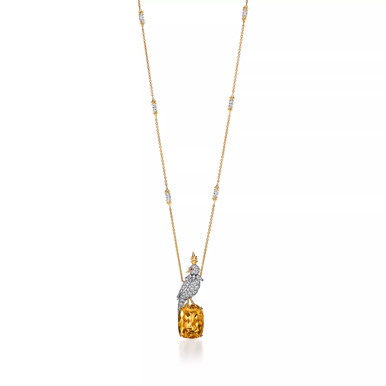 Pendant in Yellow Gold and Platinum