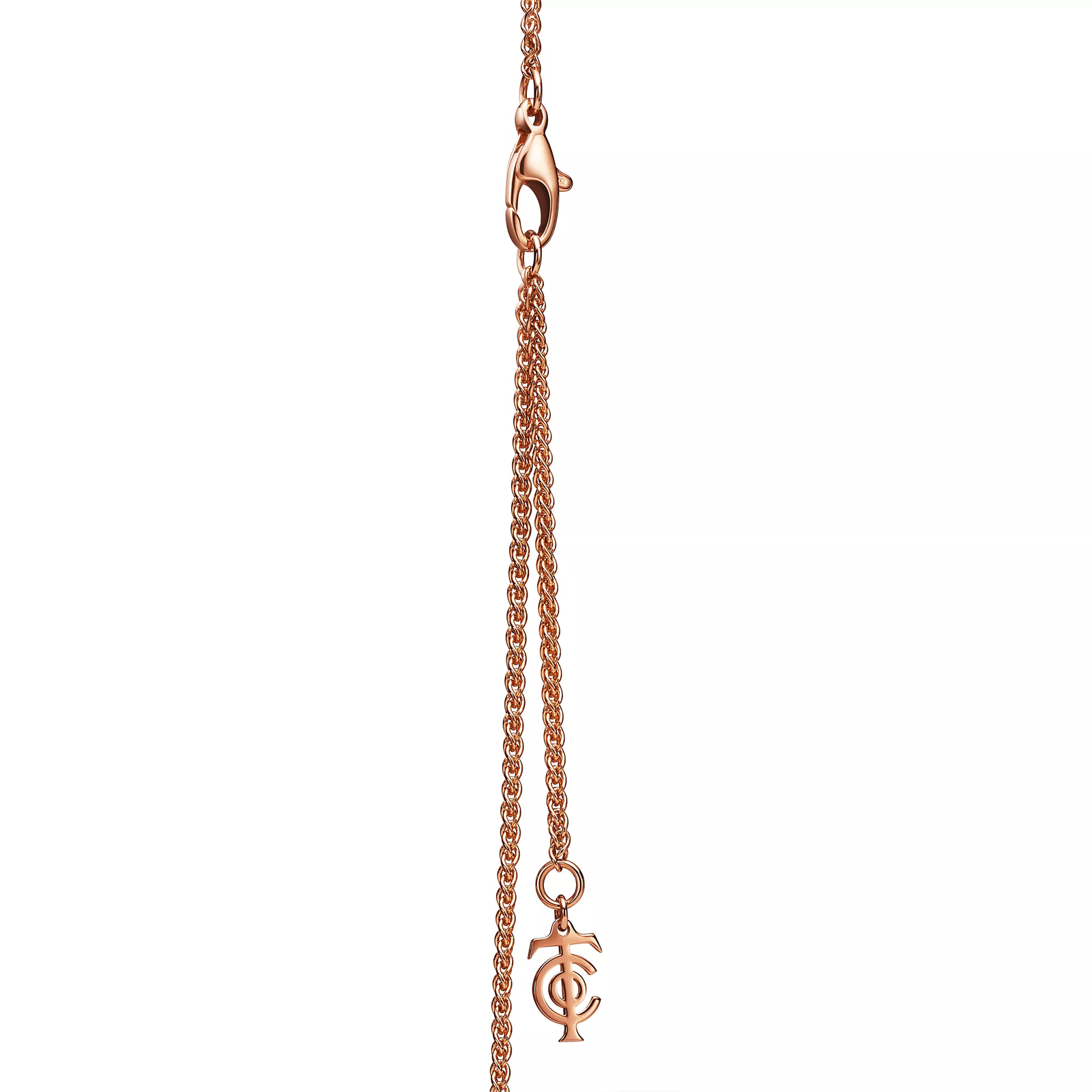 Large Key Pendant in Rose Gold with Diamonds
