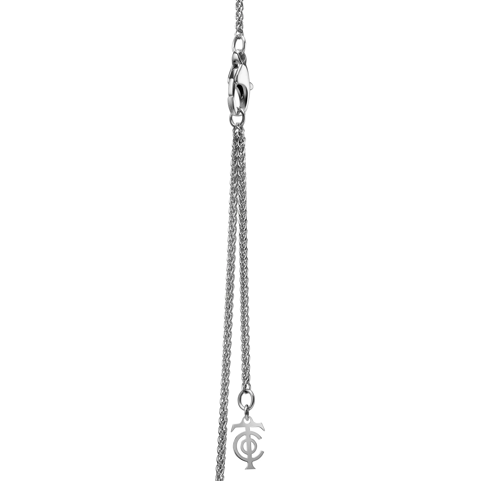 Medium Key Pendant in Platinum with Diamonds
