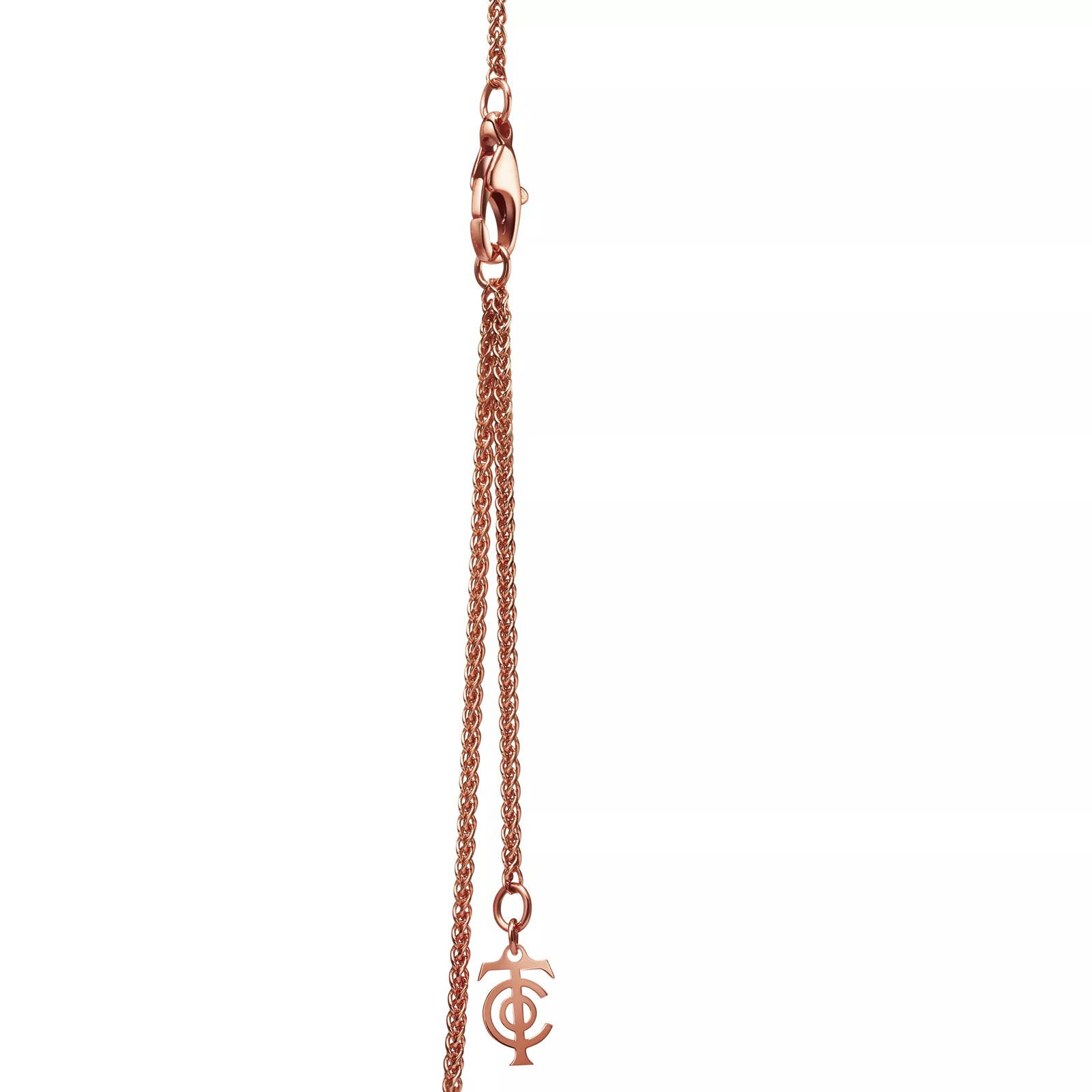 Medium Key Pendant in Rose Gold with Diamonds