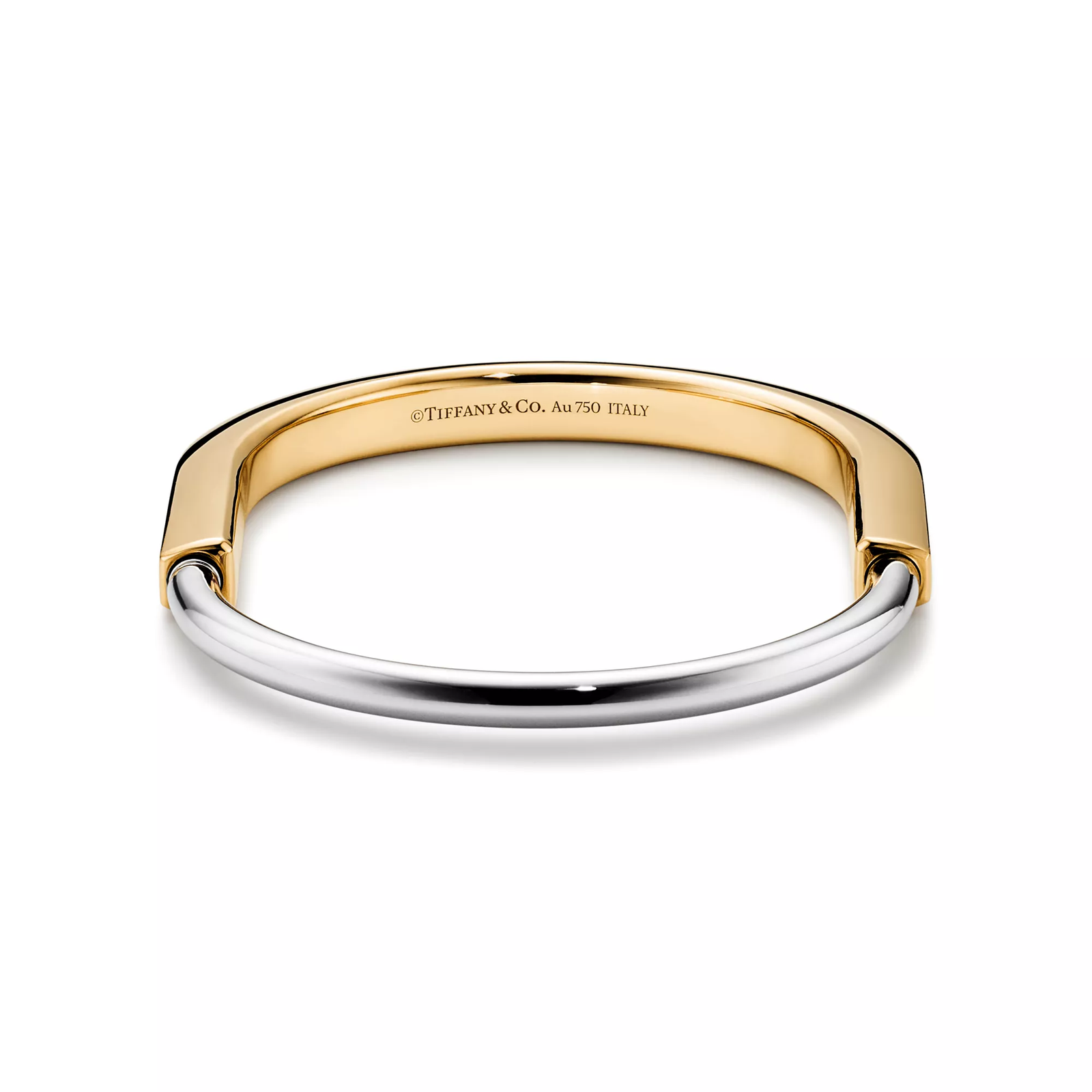 Bangle in Yellow and White Gold