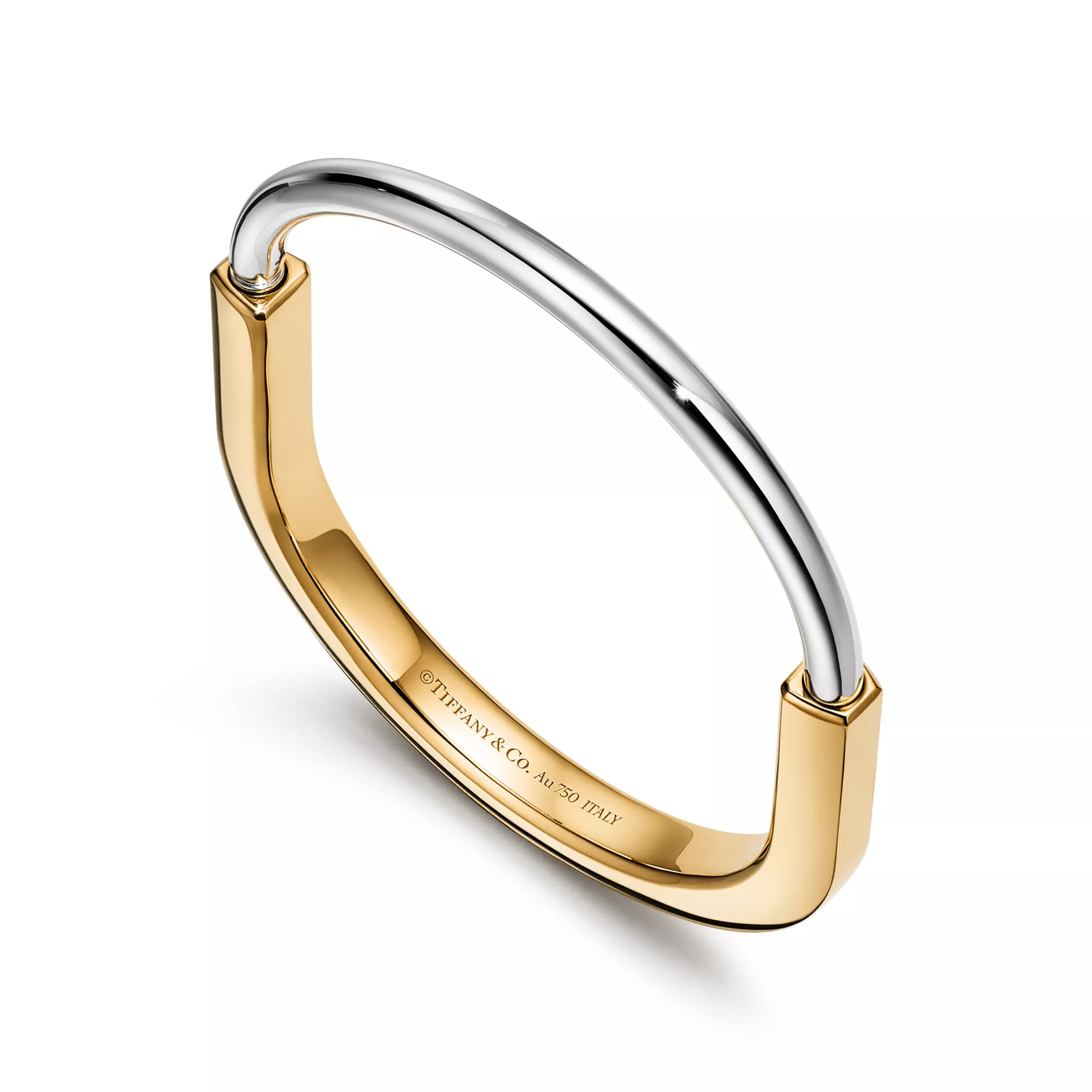 Bangle in Yellow and White Gold