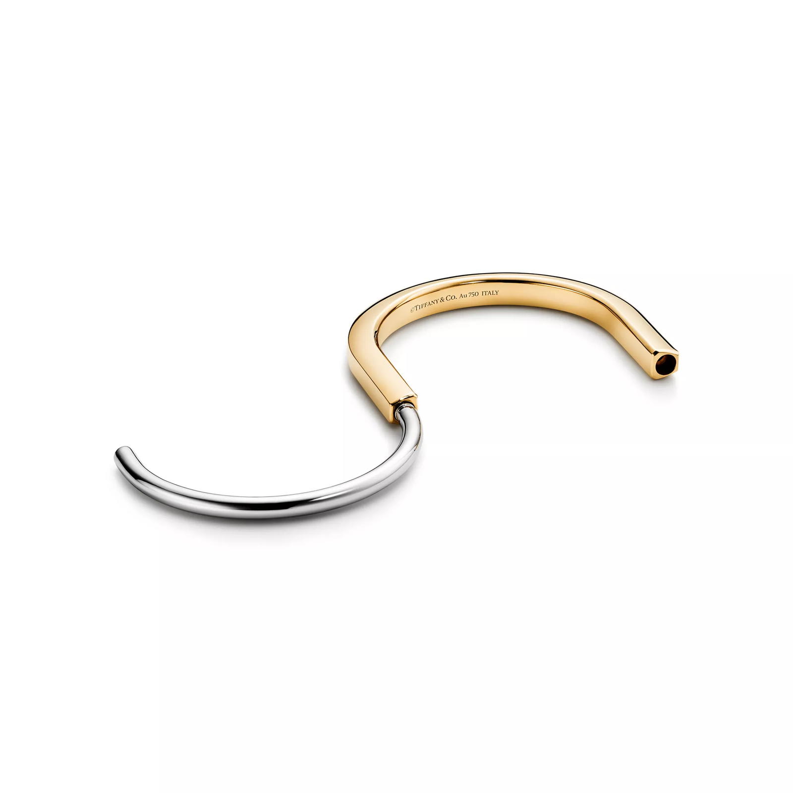 Bangle in Yellow and White Gold
