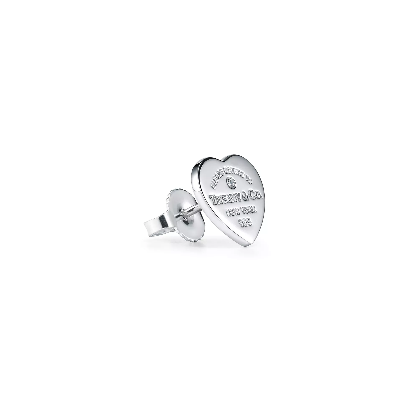 Heart Pendant and Earrings Set, Limited Edition in Silver with Diamonds, Mini