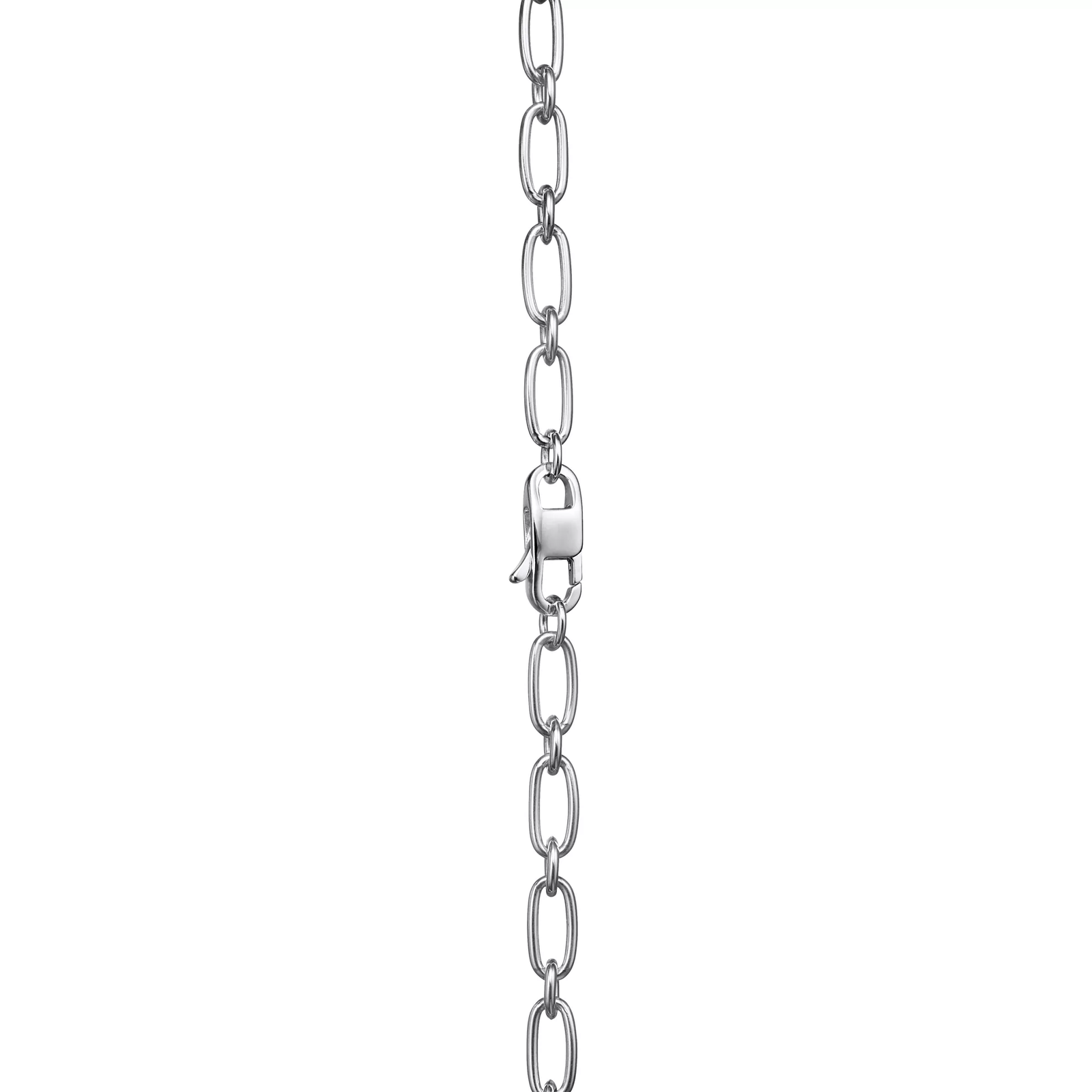 Small Double Lock Necklace in Sterling Silver