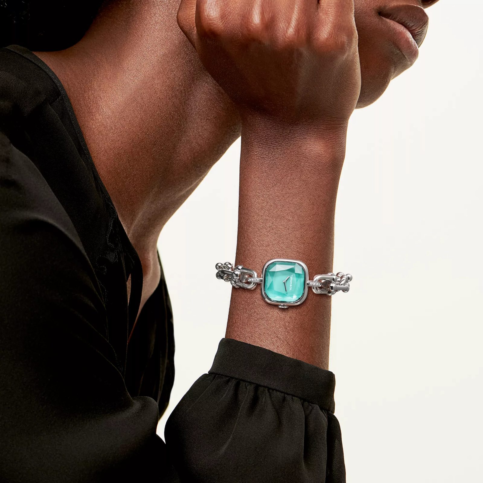 Watch in Sterling Silver and Steel with Diamonds
