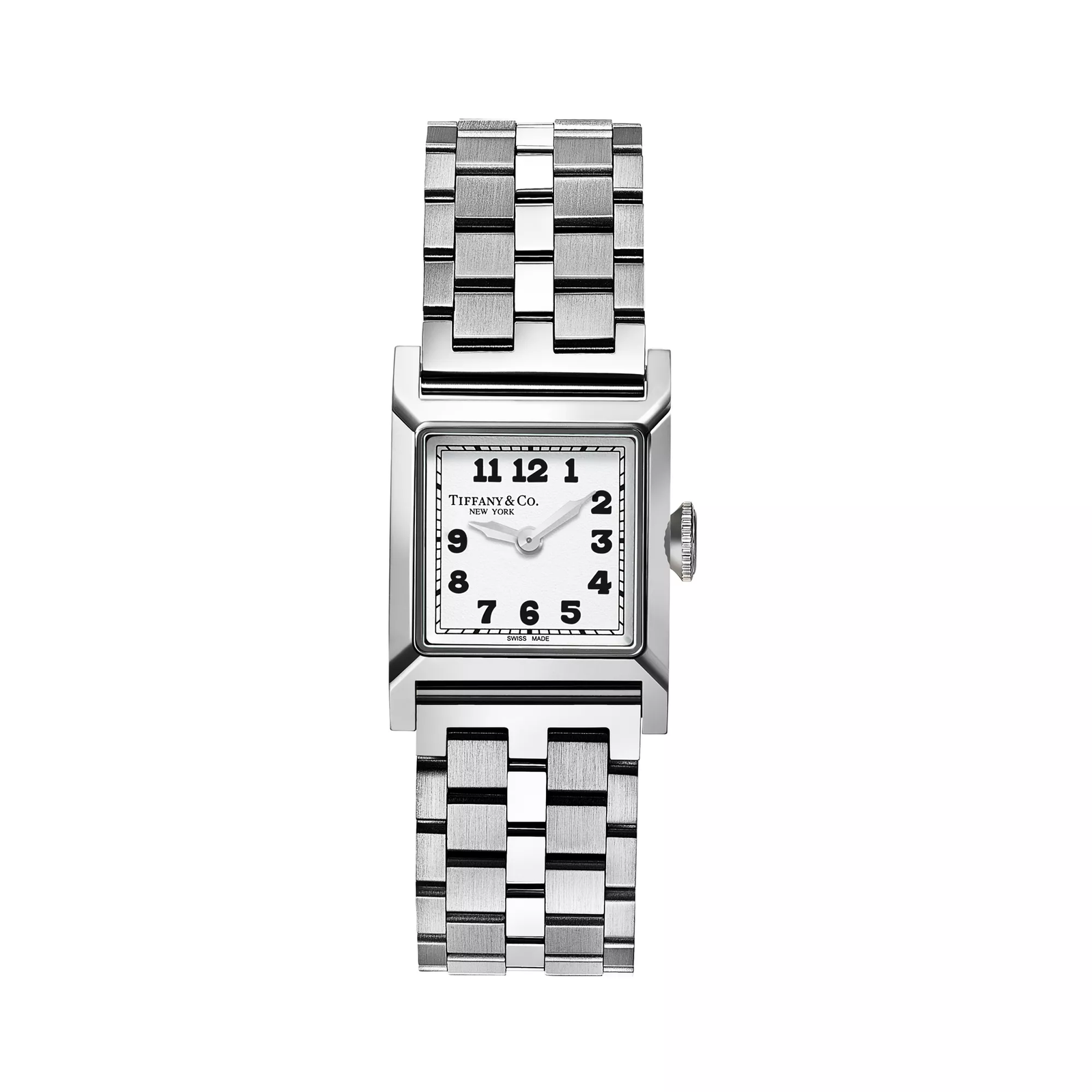 20 mm Watch in Steel with a White Dial
