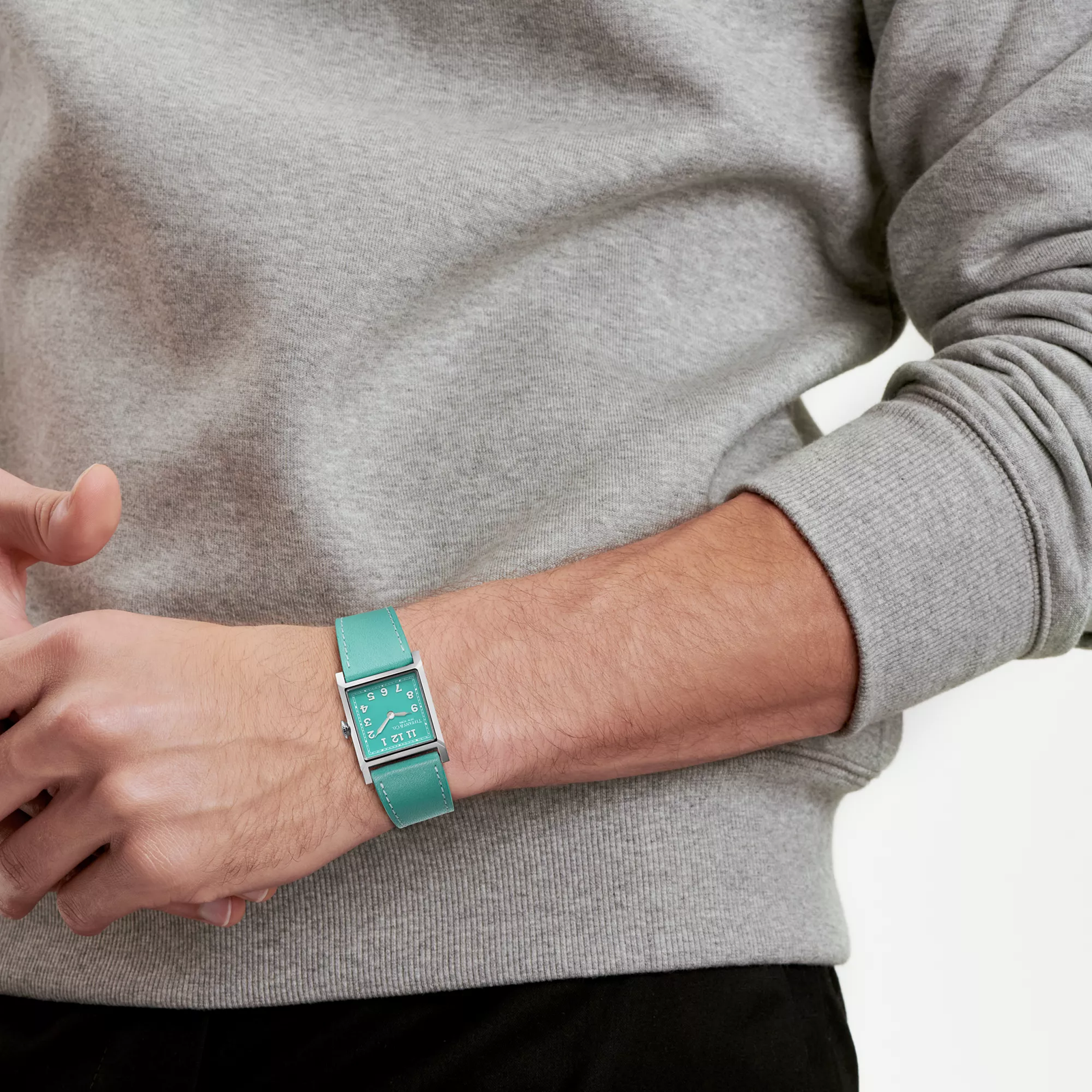 27 mm Watch in Steel with a Tiffany Blue Dial