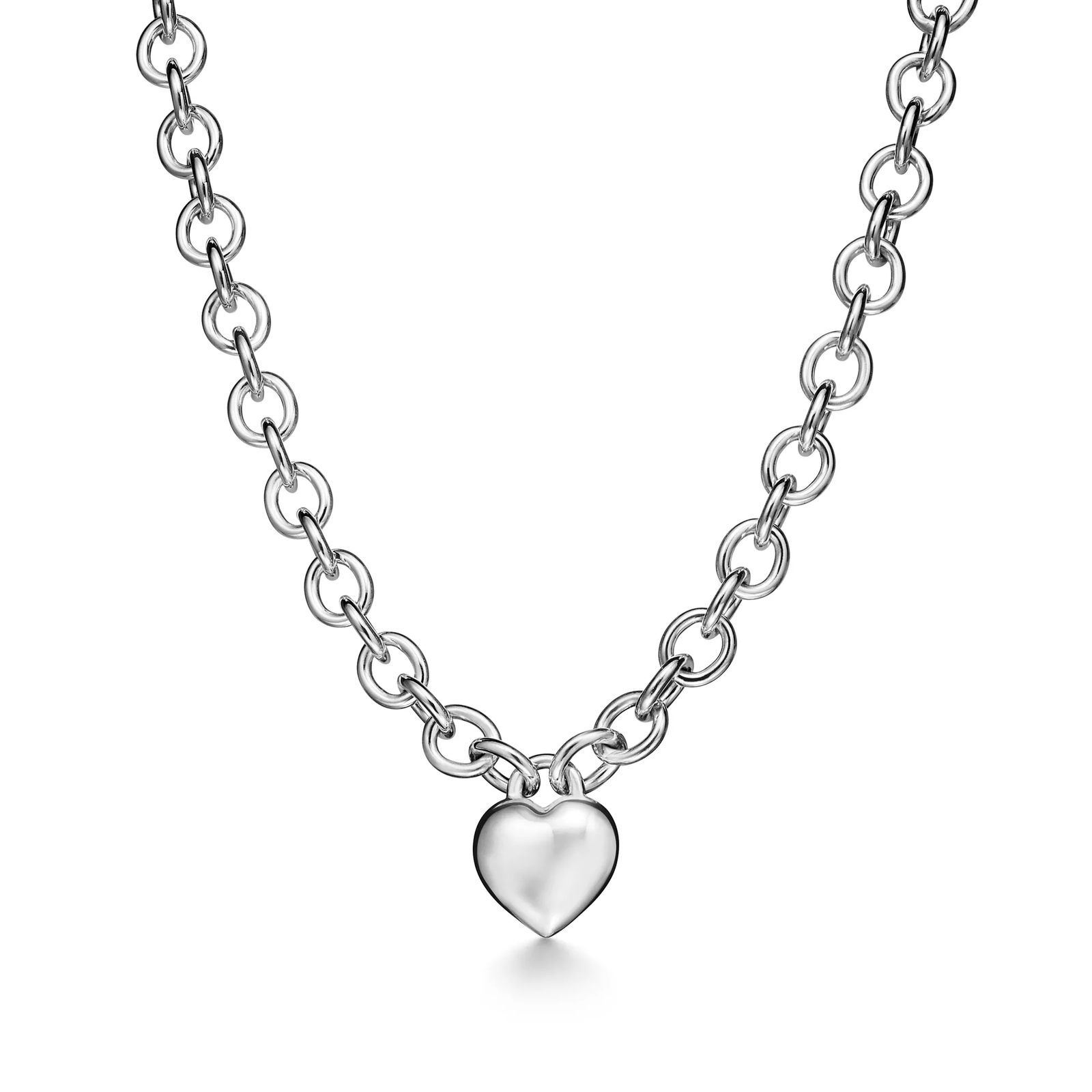 Full Heart Toggle Necklace in Sterling Silver