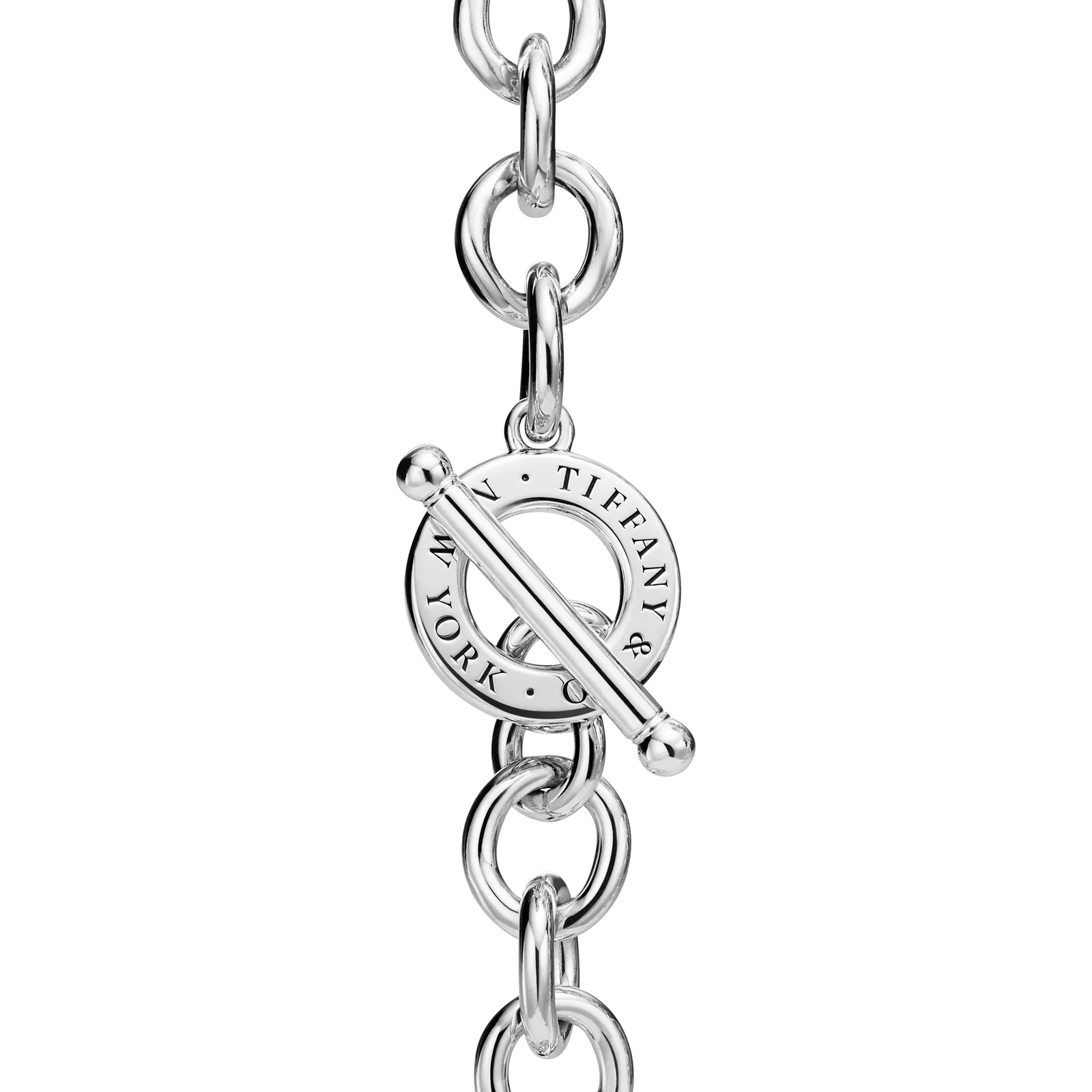Full Heart Toggle Necklace in Sterling Silver