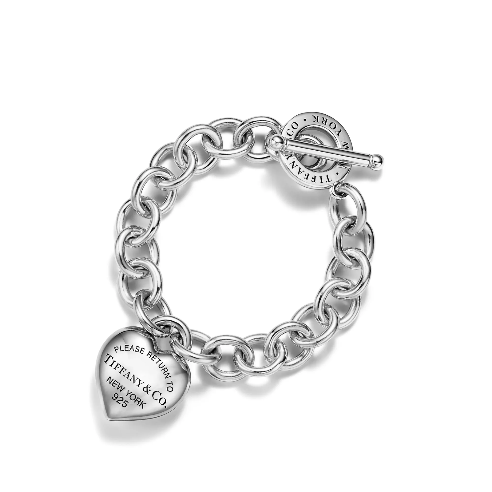 Full Heart Toggle Bracelet in Sterling Silver