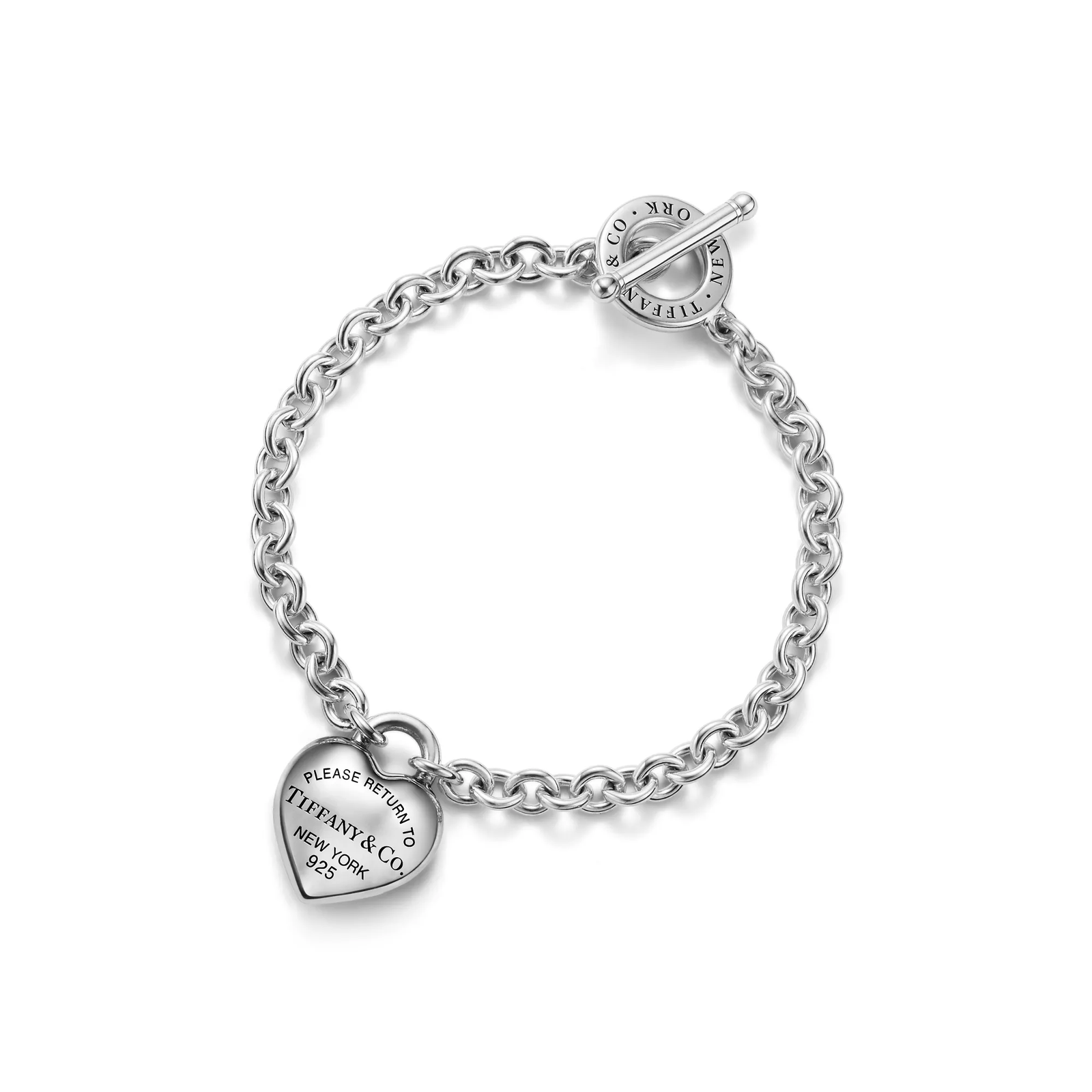 Full Heart Toggle Bracelet in Sterling Silver