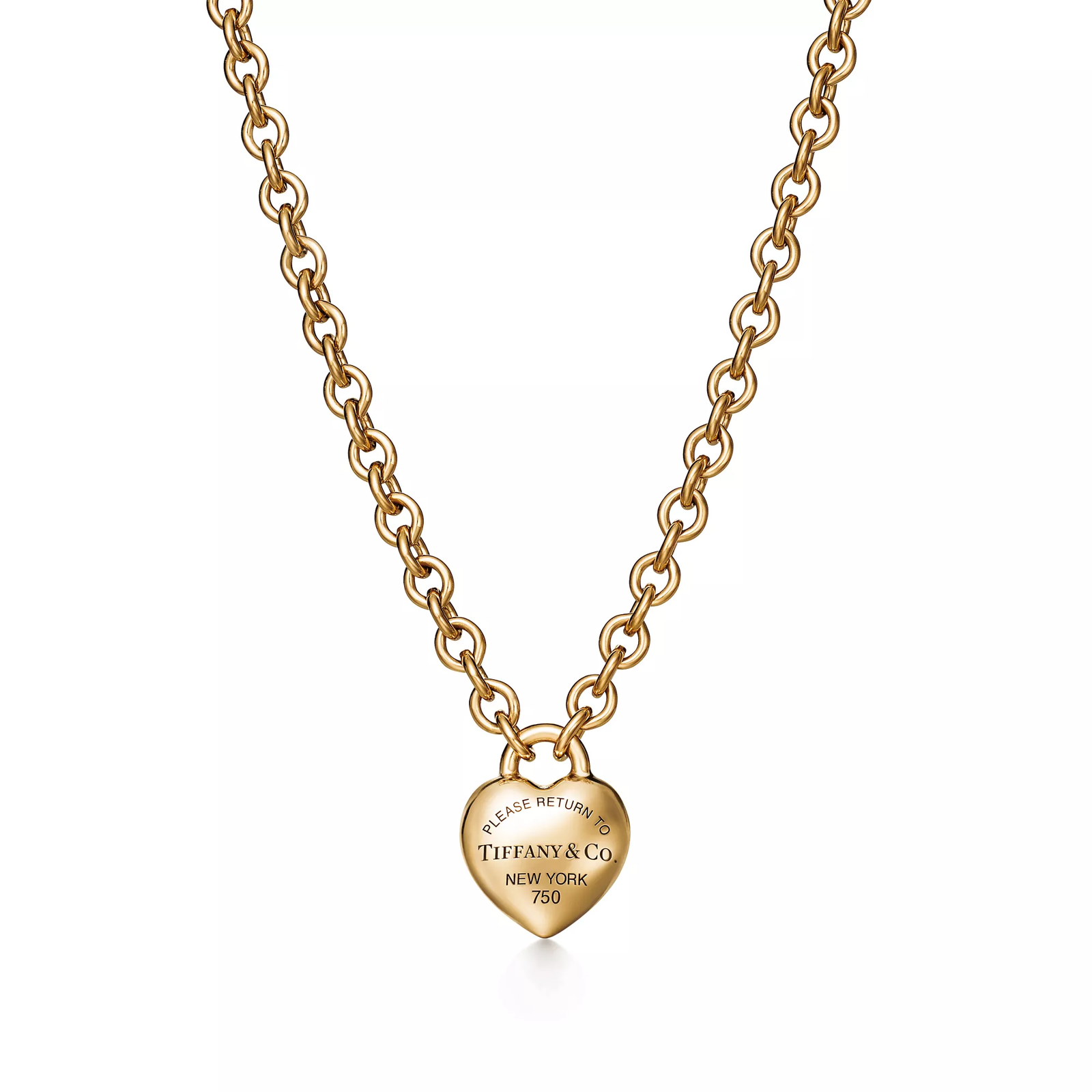 Full Heart Pendant in Yellow Gold