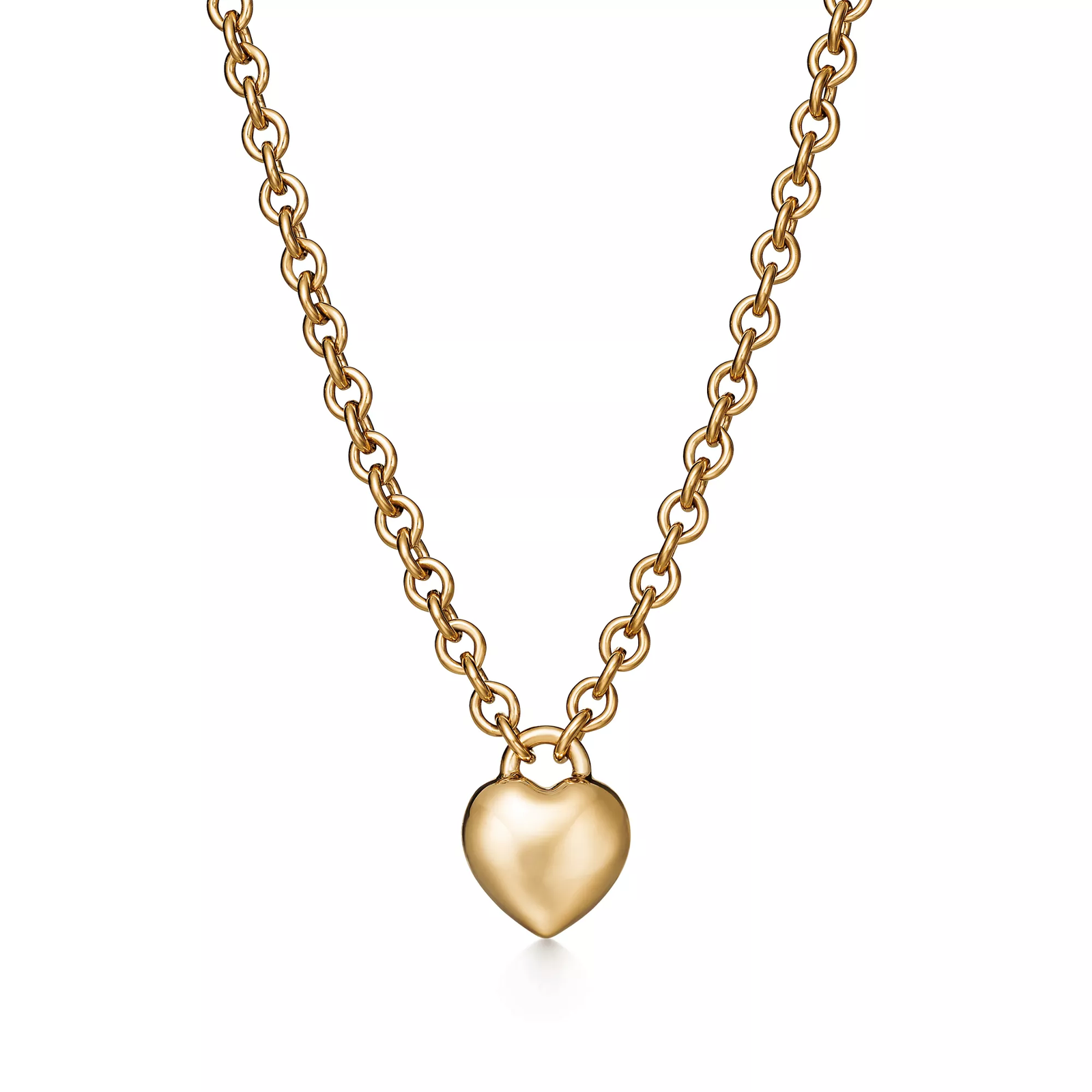 Full Heart Pendant in Yellow Gold