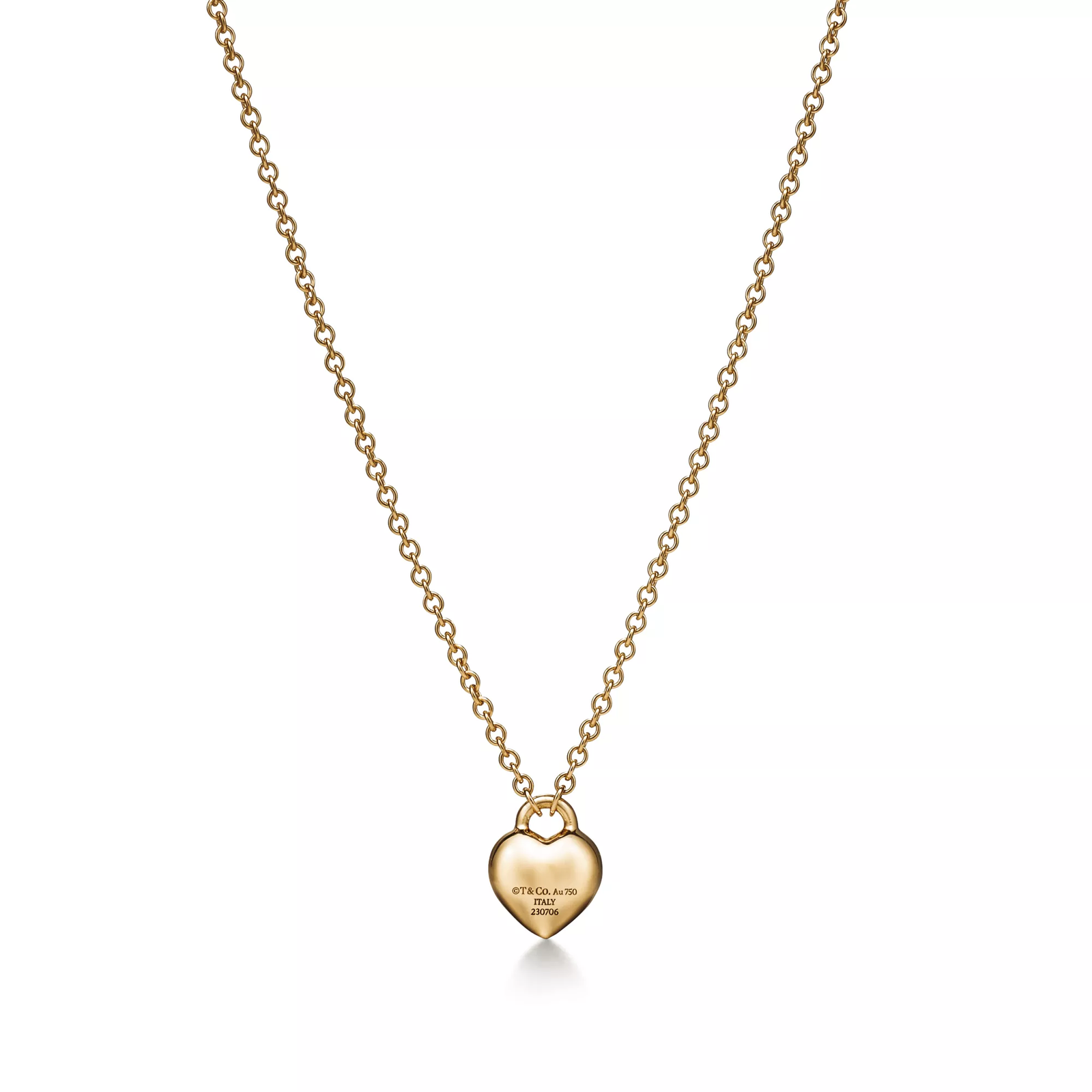 Full Heart Pendant in Yellow Gold