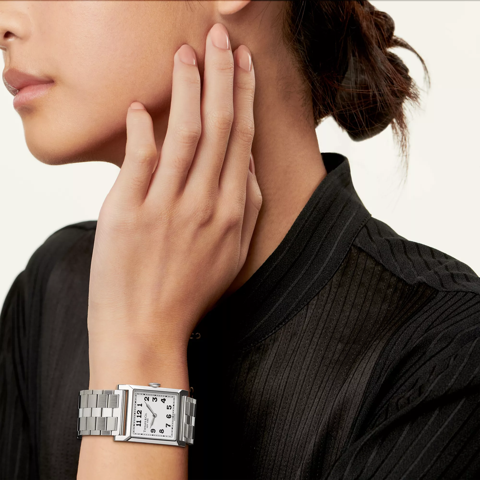 27 mm Watch in Steel with a White Dial