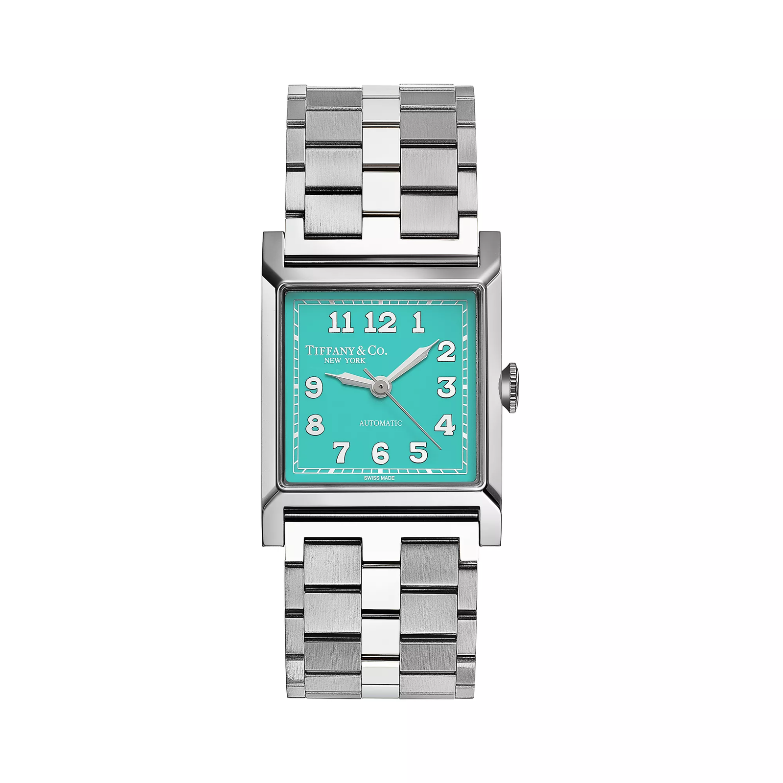 27 mm Mechanical Watch in Steel with a Tiffany Blue Dial