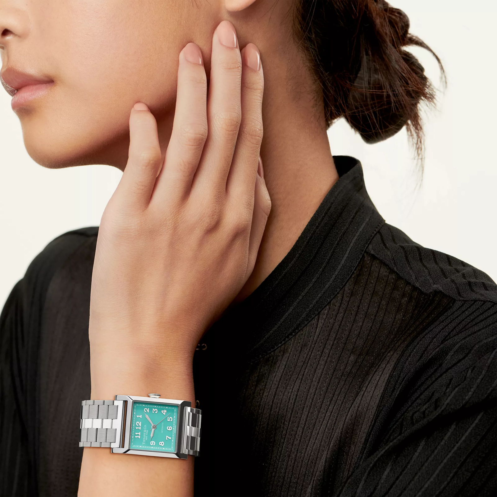 27 mm Mechanical Watch in Steel with a Tiffany Blue Dial