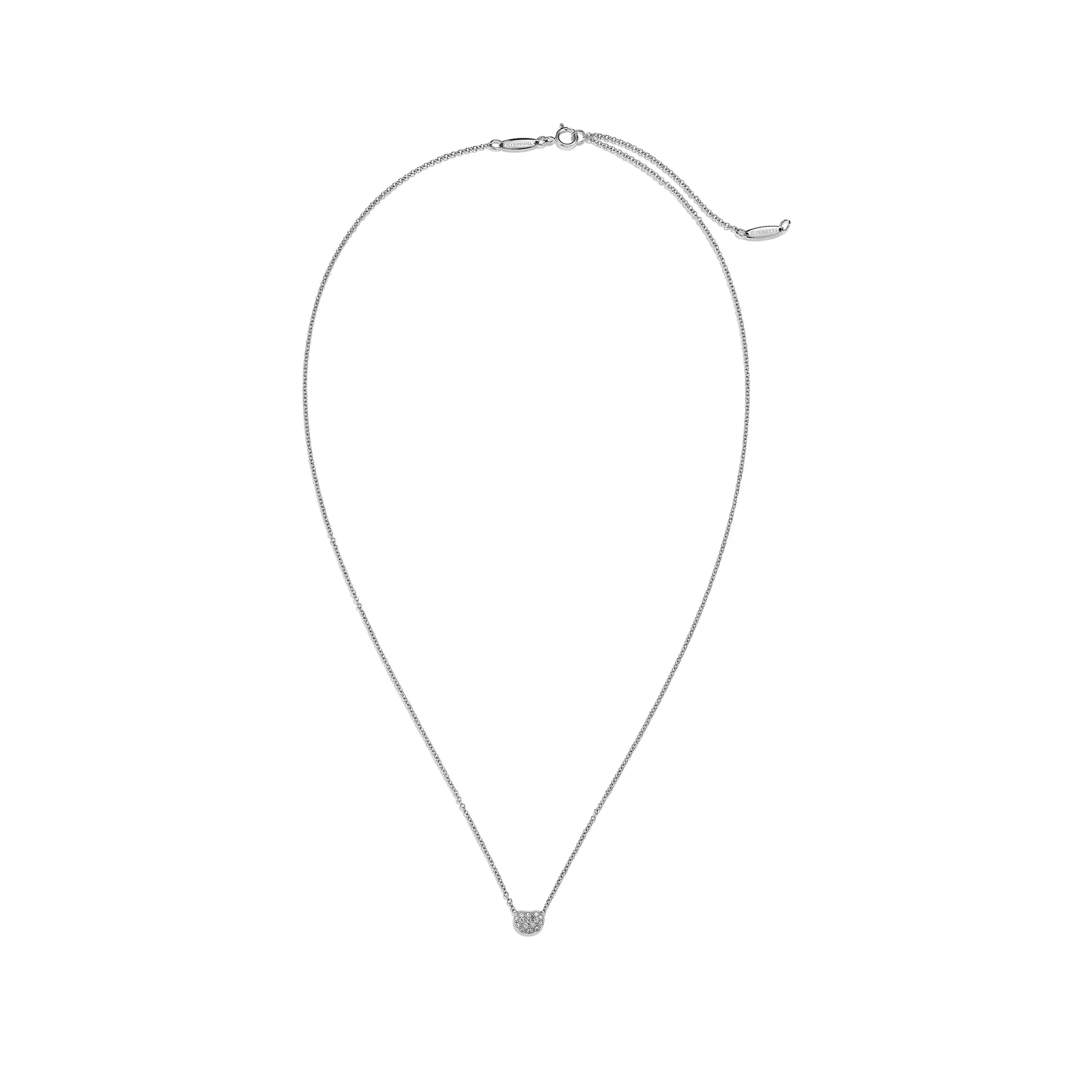 Bean design Pendant in Platinum with Diamonds