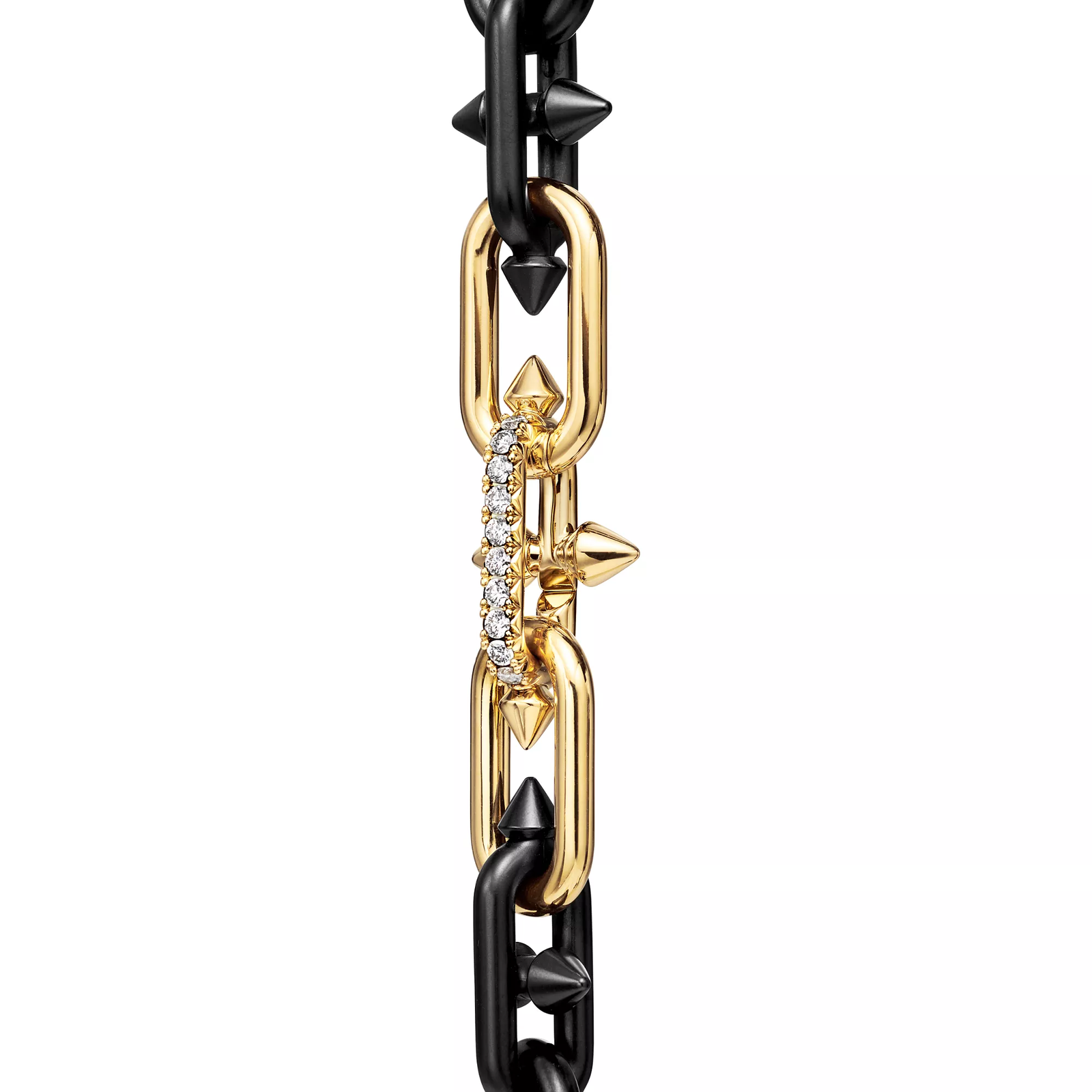Necklace in Titanium, Gold and Diamonds