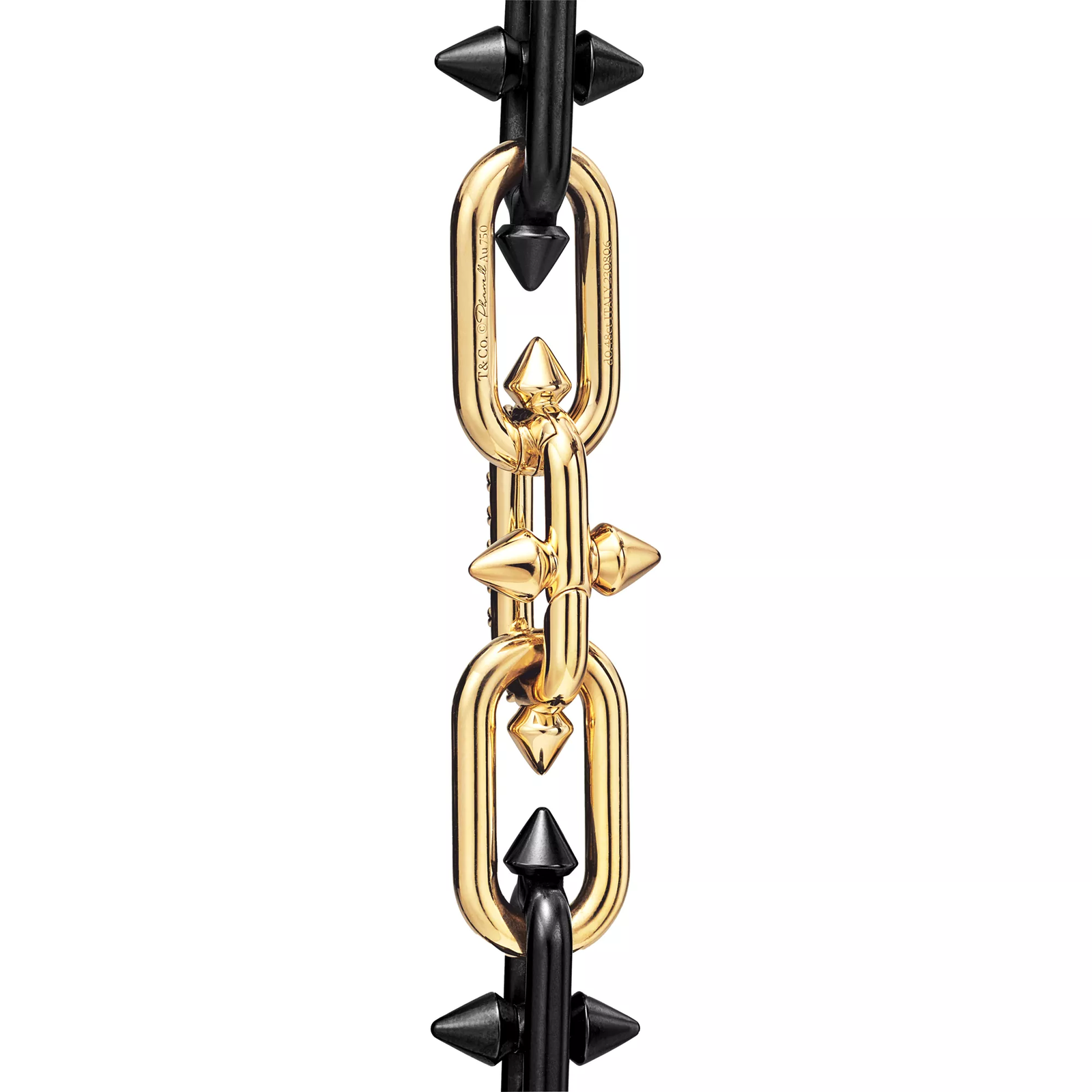 Necklace in Titanium, Gold and Diamonds
