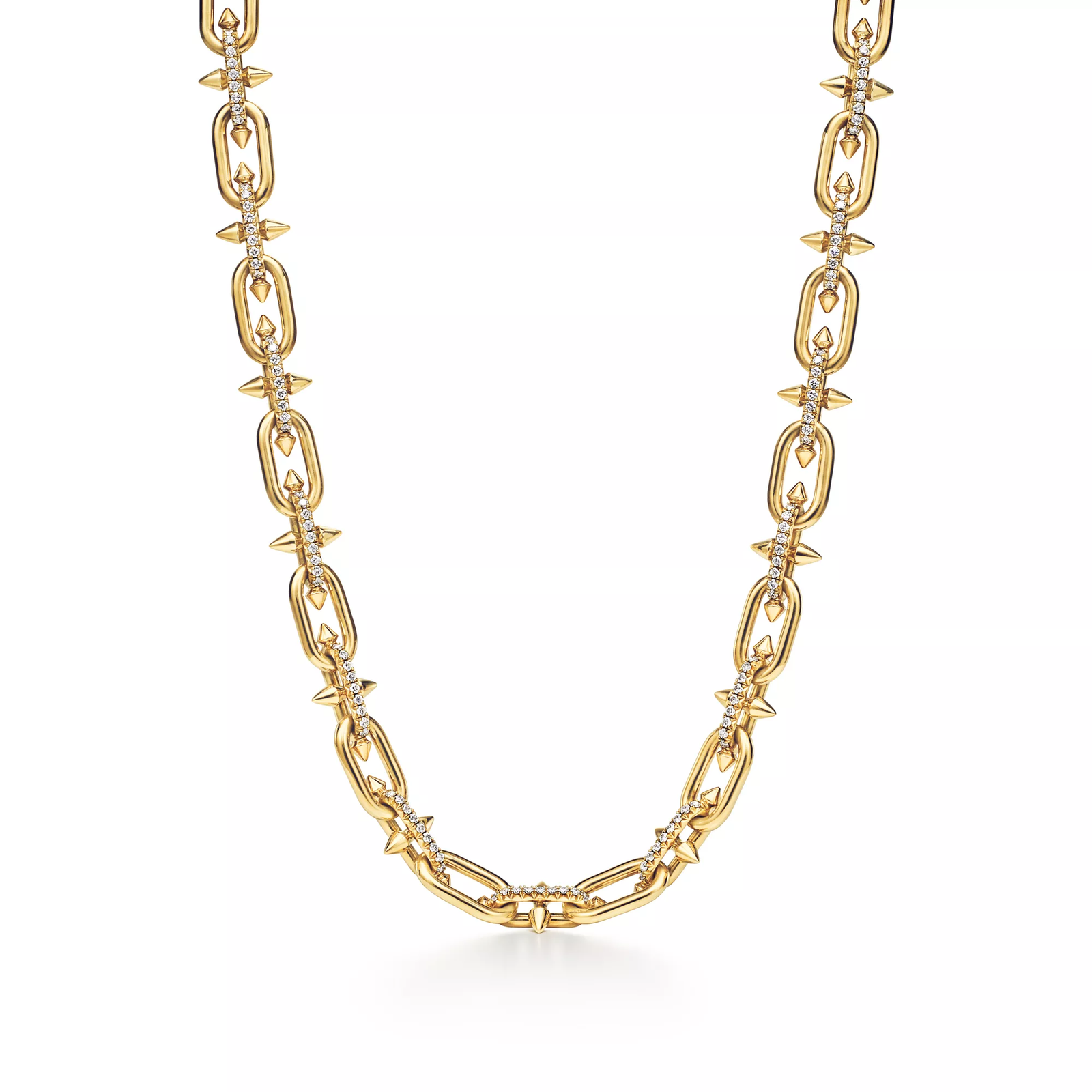 Necklace in Yellow Gold with Diamonds