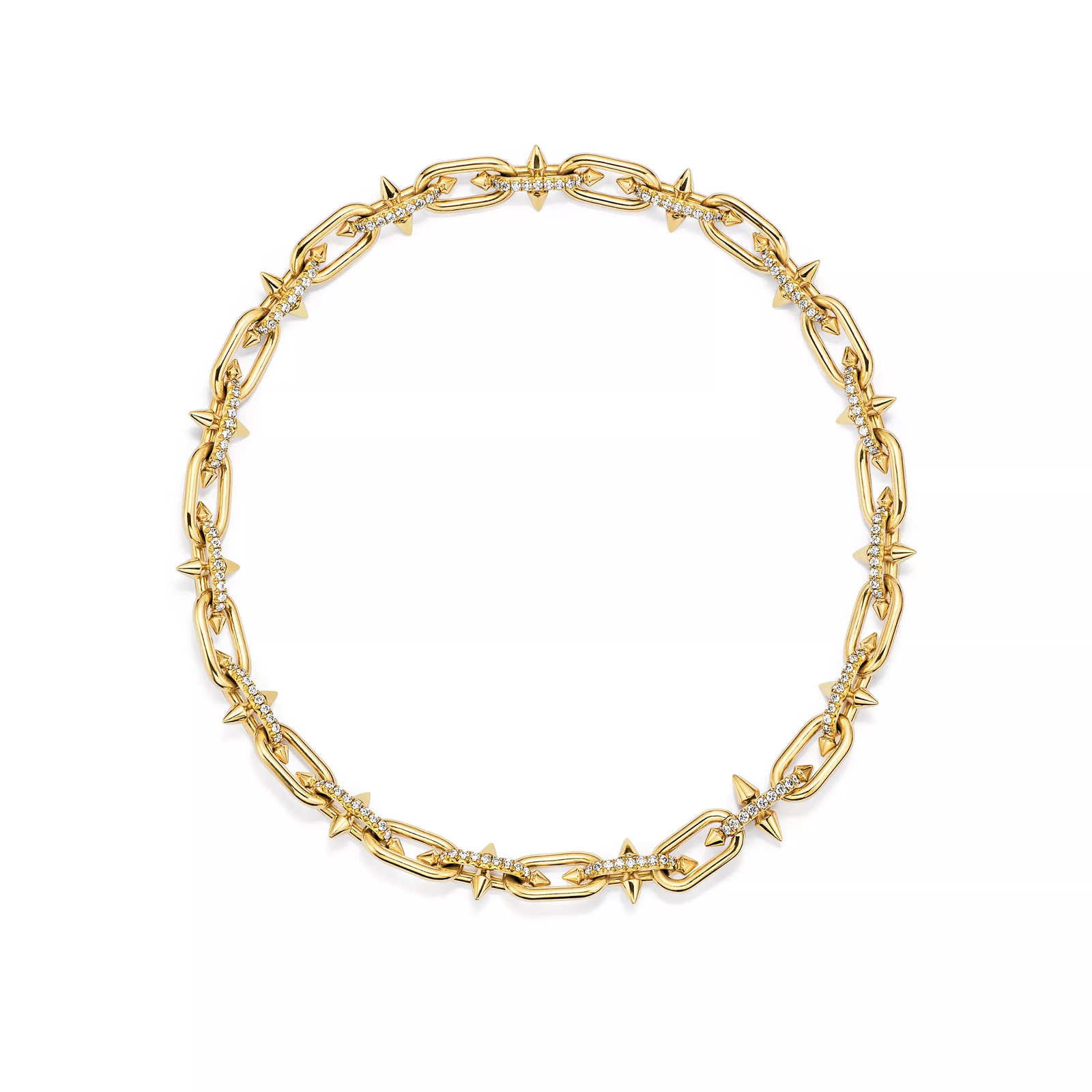 Necklace in Yellow Gold with Diamonds