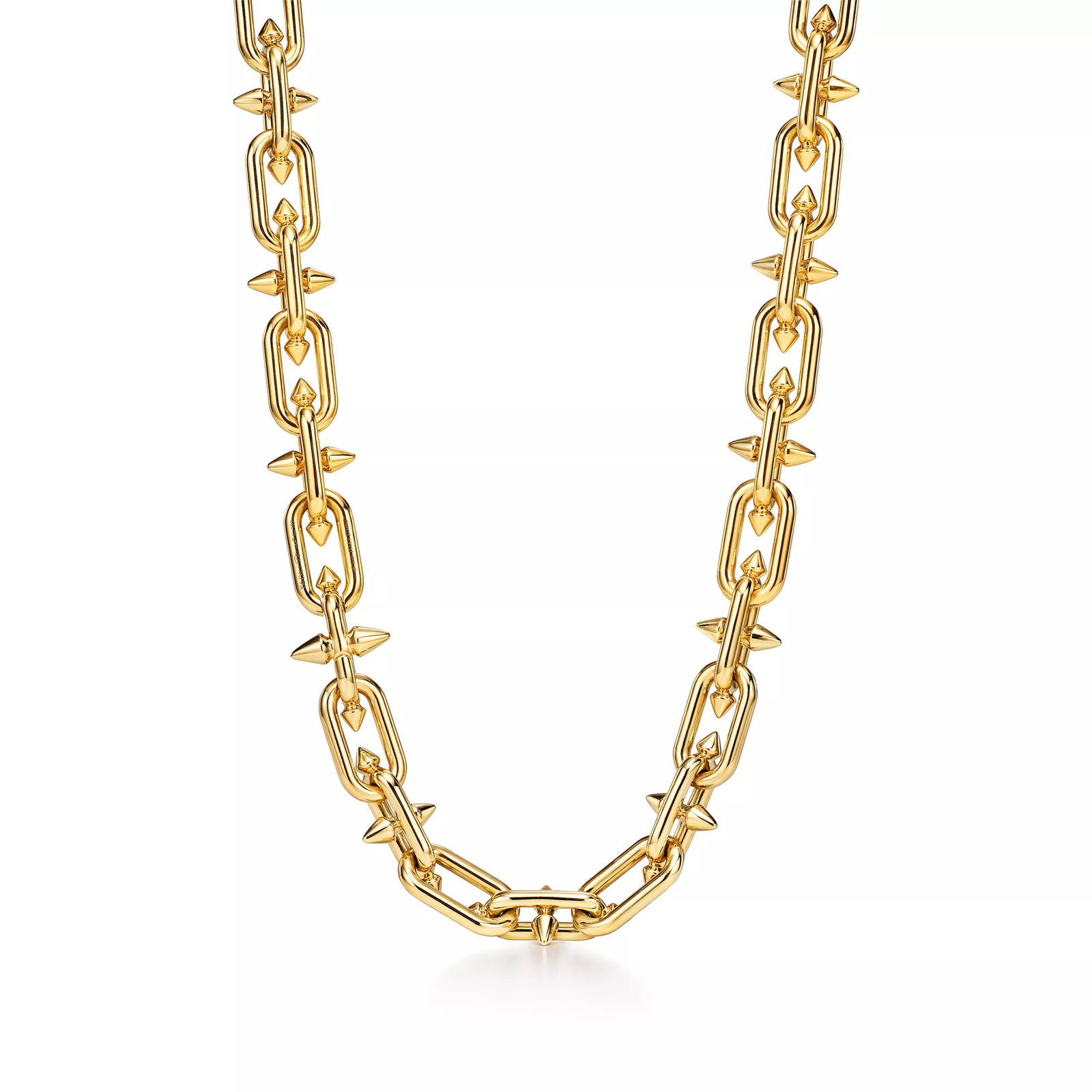 Clasp Necklace in Gold with Diamonds