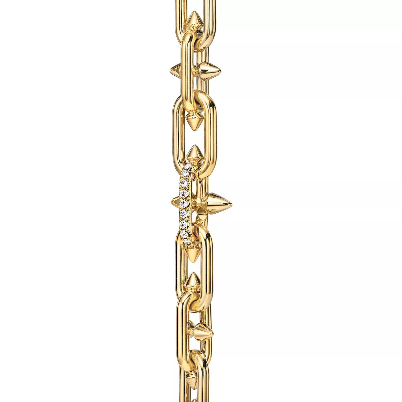 Clasp Necklace in Gold with Diamonds