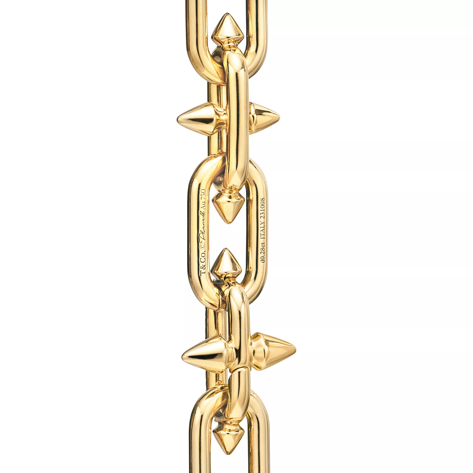 Clasp Necklace in Gold with Diamonds