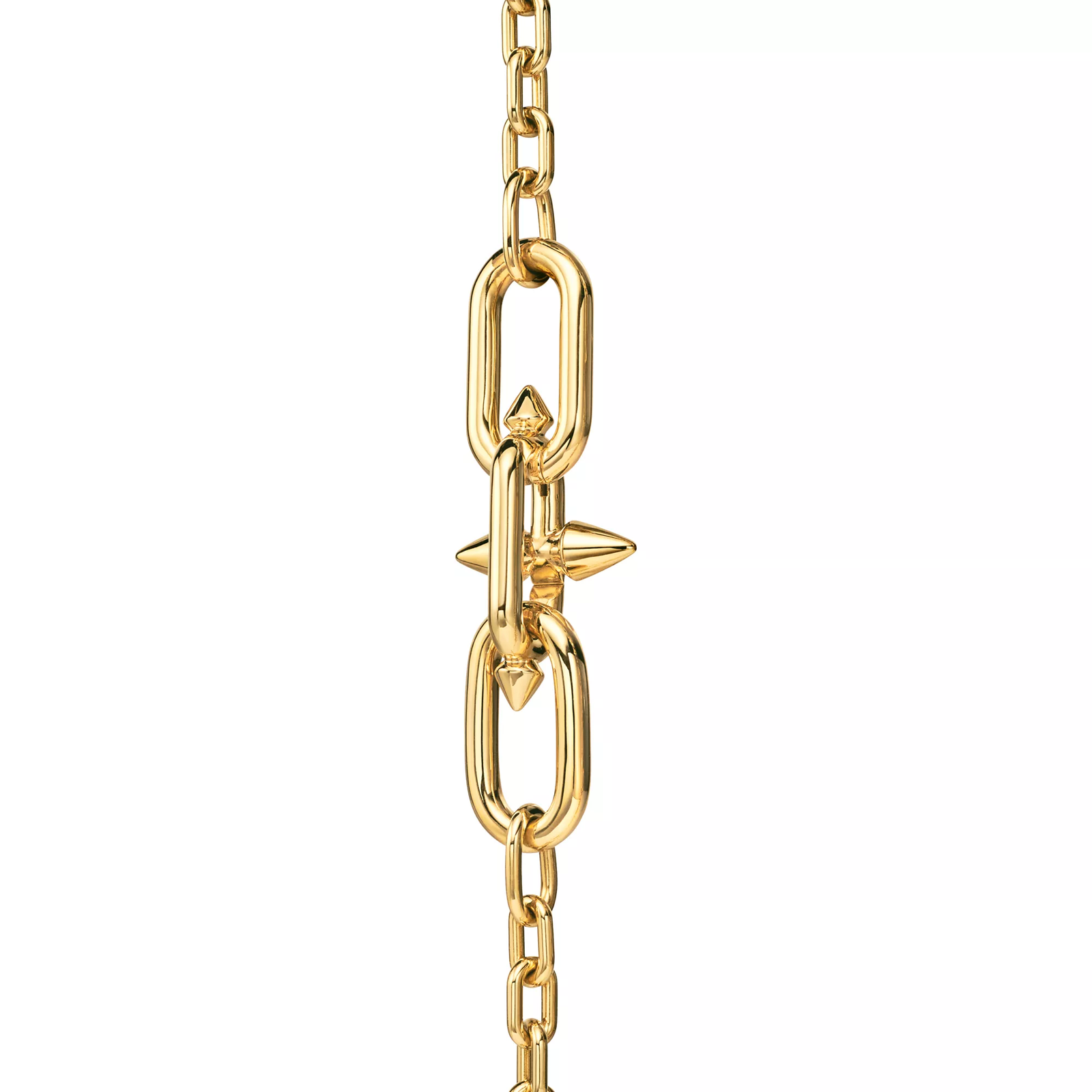 Medium Link Station Necklace in Gold