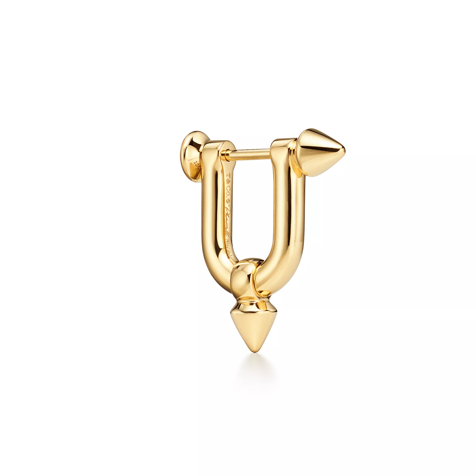Titan Medium Earrings in Gold with Diamonds