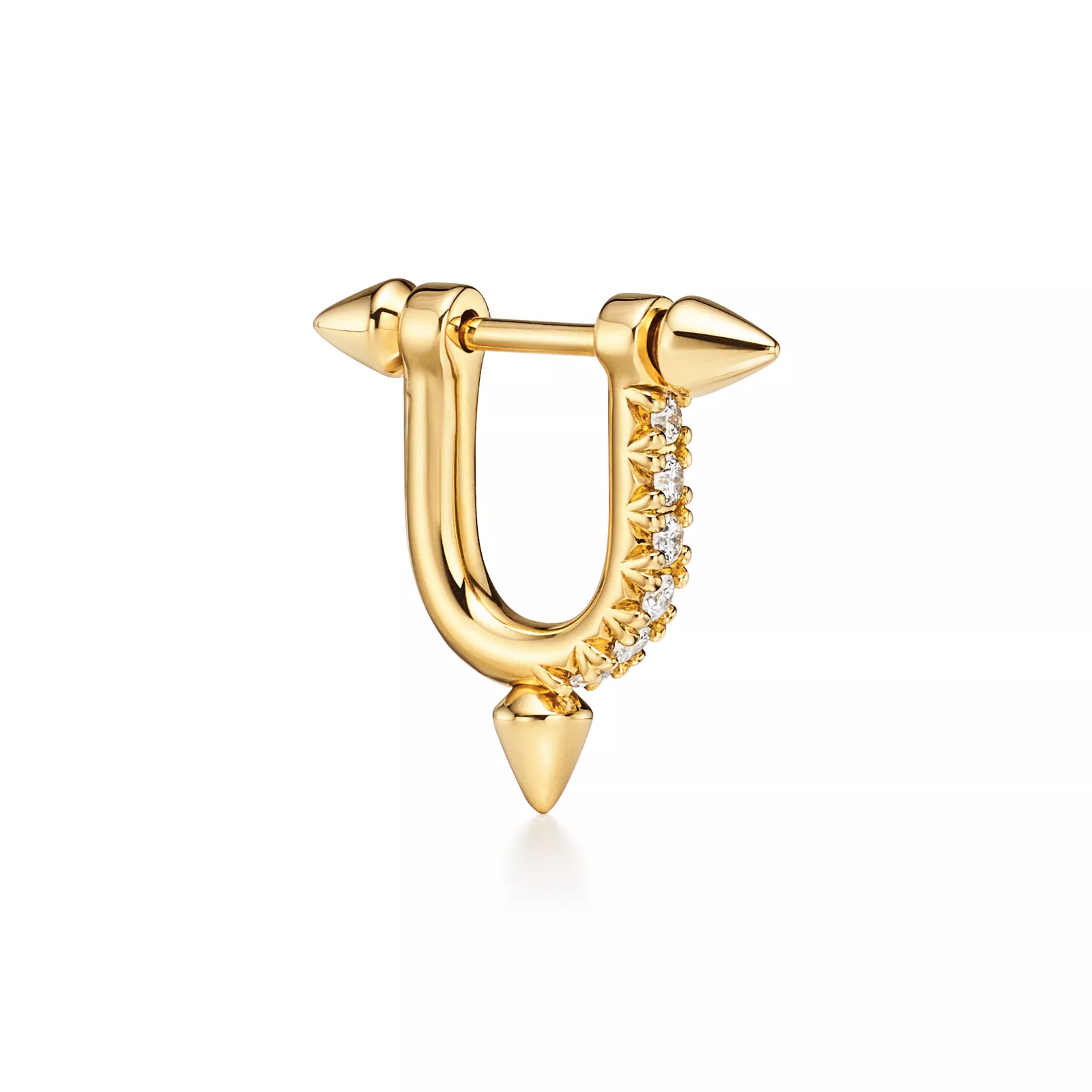 Small Earrings in Gold with Diamonds