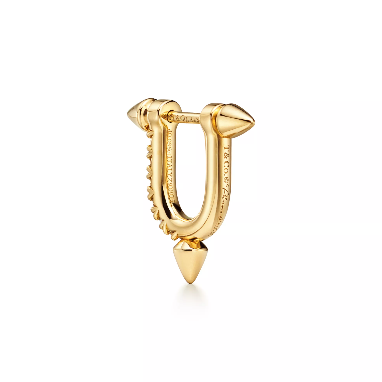 Small Earrings in Gold with Diamonds