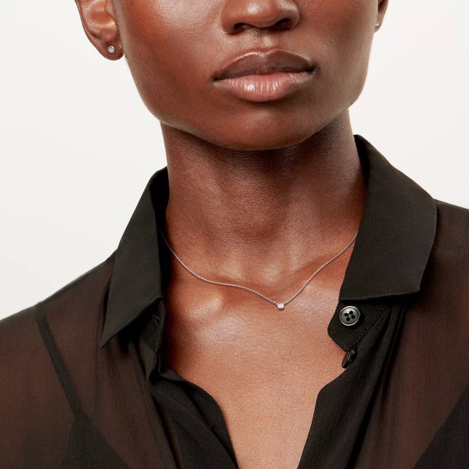 Diamonds by the Yard Pendant and Earrings Set in Sterling Silver