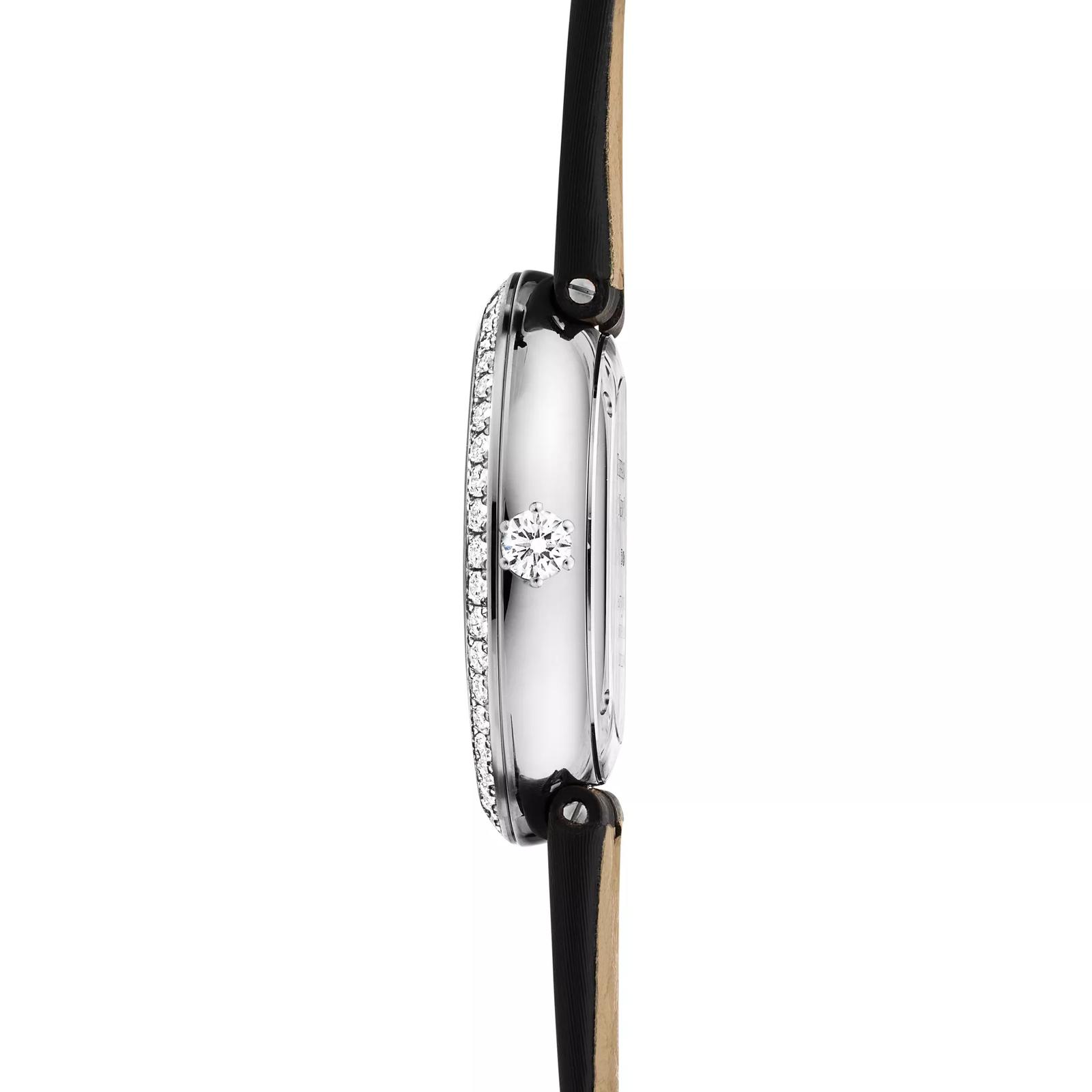 32 mm Round Watch in White Gold with Diamonds