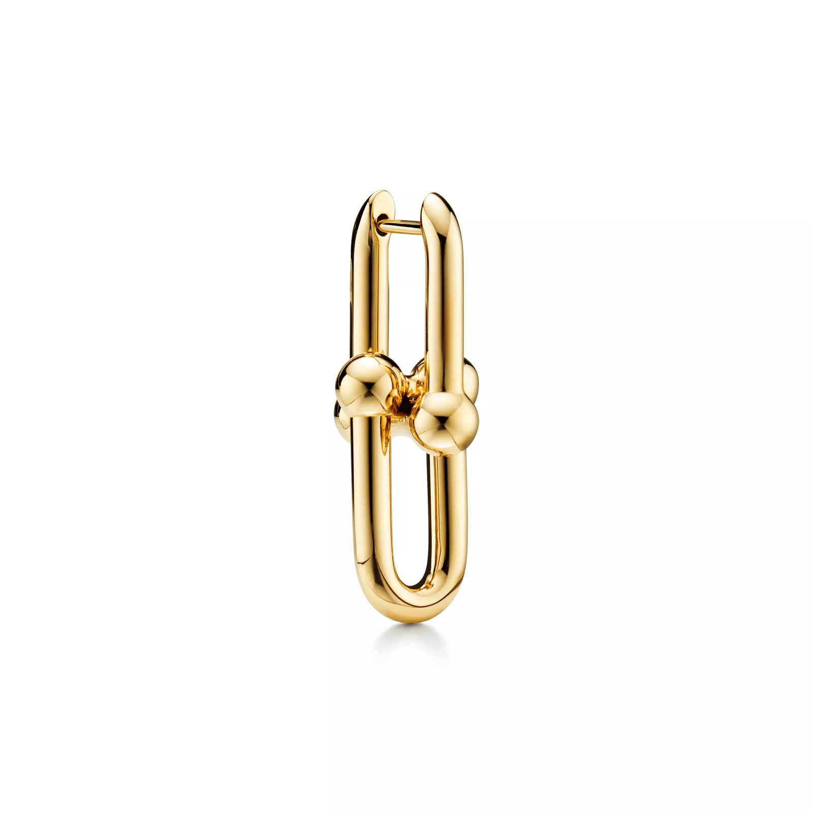 Medium Link Earrings in Yellow Gold