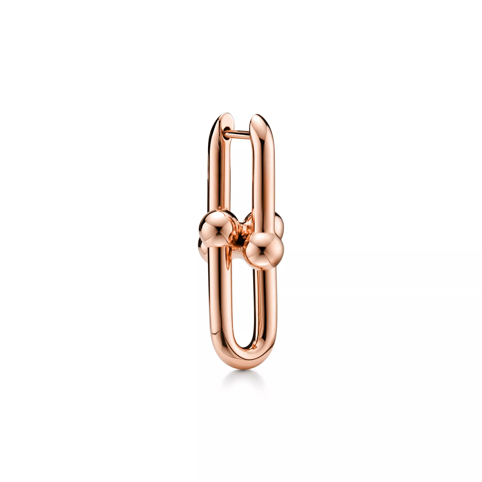 Medium Link Earrings in Rose Gold