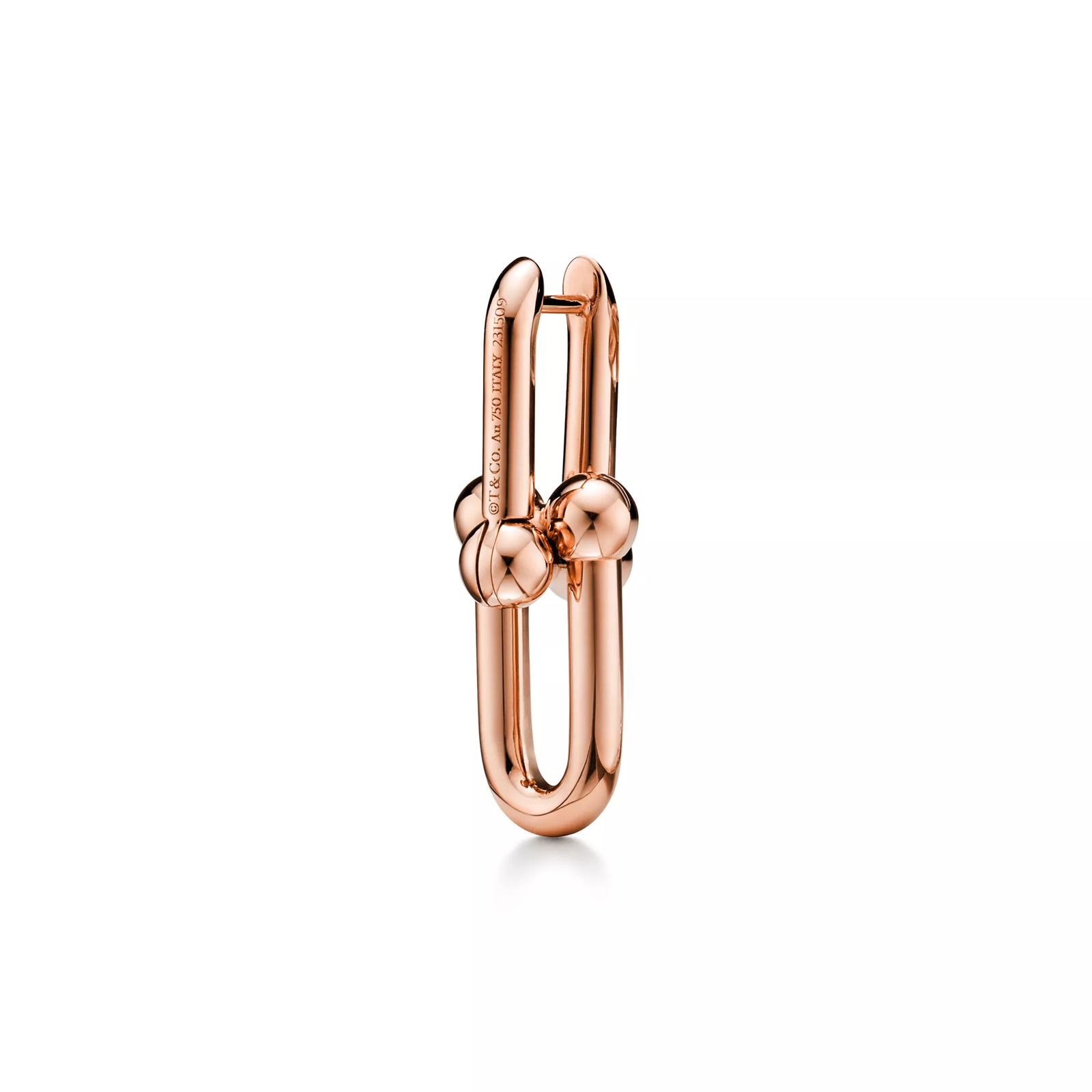 Medium Link Earrings in Rose Gold