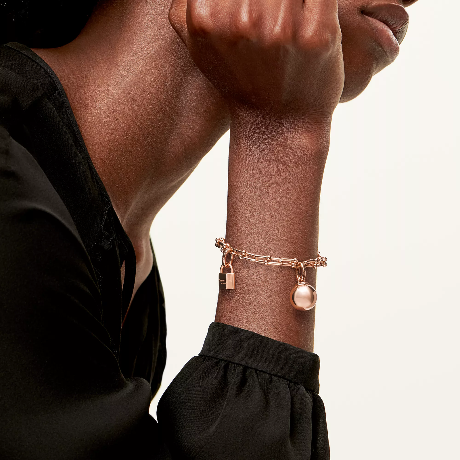 Small Single Wrap Bracelet in Rose Gold